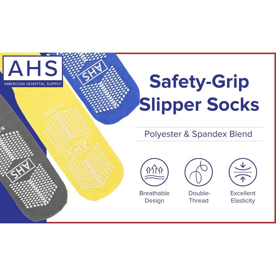 Calcetines Antideslizantes AHS - Talla Única, 48 Pares, Colores Variados