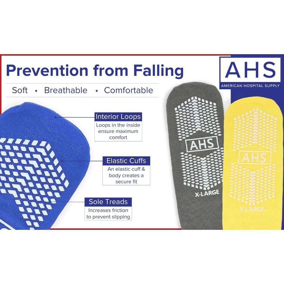 Calcetines Antideslizantes AHS - Talla Única, 48 Pares, Colores Variados