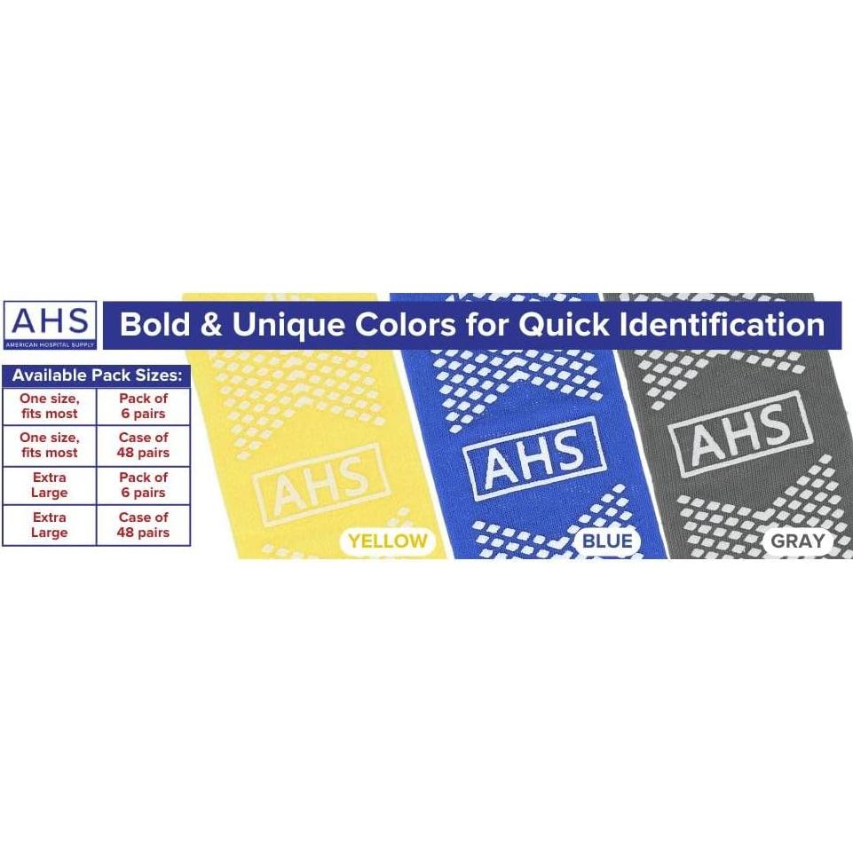 Calcetines Antideslizantes AHS - Talla Única, 48 Pares, Colores Variados
