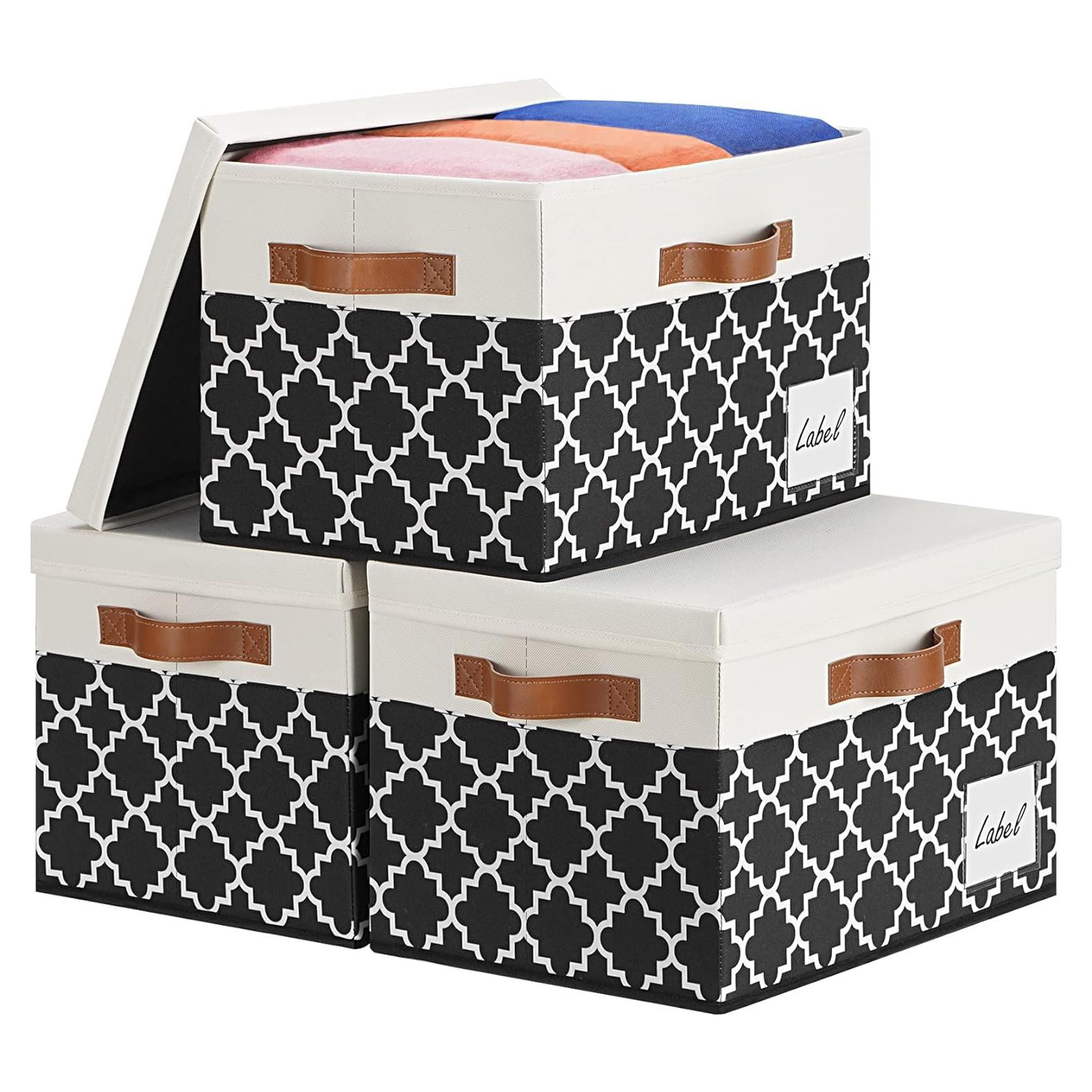 Cajas de Almacenamiento Extra Grande GhvyenntteS 3 Paquete 40x30x26 cm