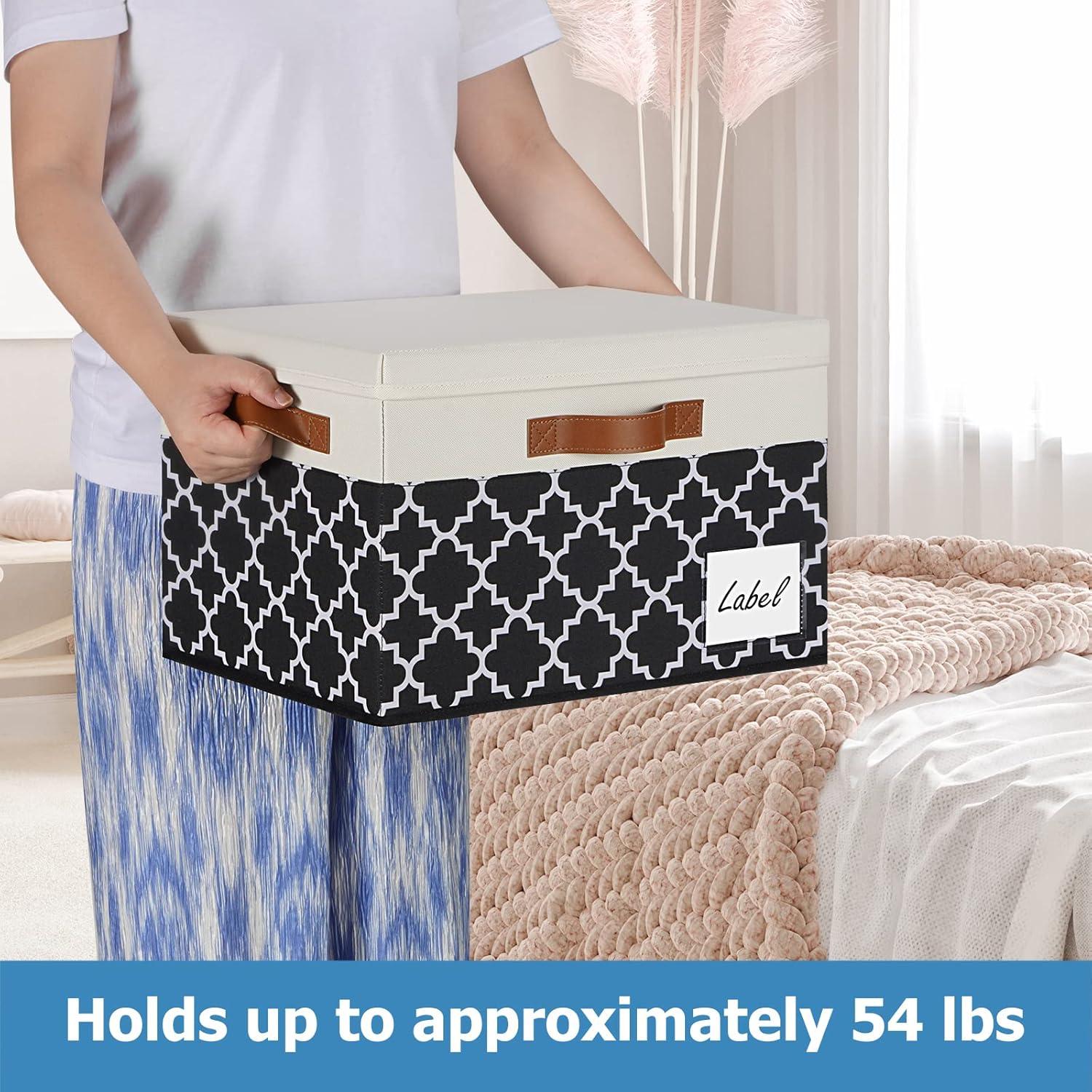 Cajas de Almacenamiento Extra Grande GhvyenntteS 3 Paquete 40x30x26 cm