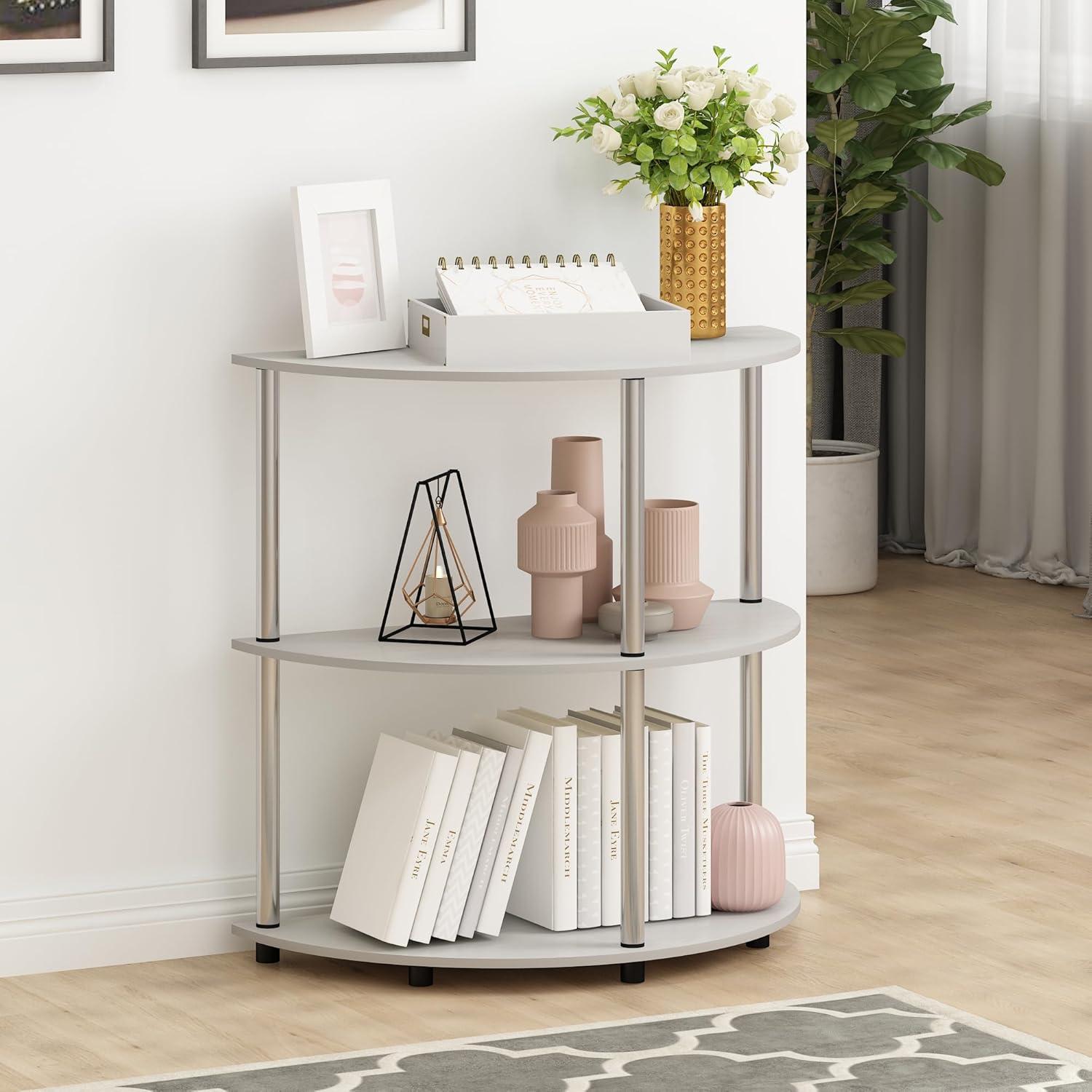 Mesa Consola Furinno Frans Turn-N Tubo Acero Inoxidable 79x39.6 cm