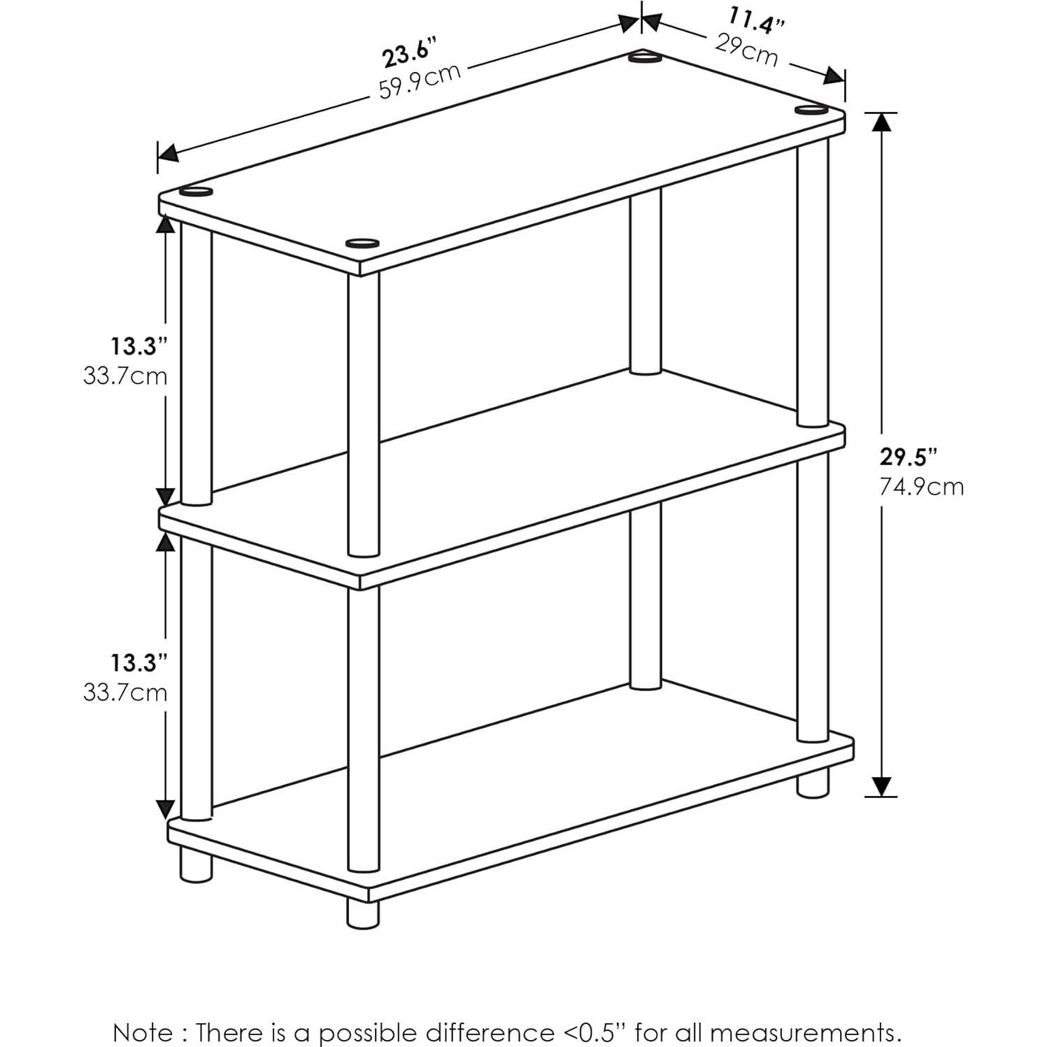 Estantería Furinno TURN-N-TUBE 3 Niveles Nogal Columbia