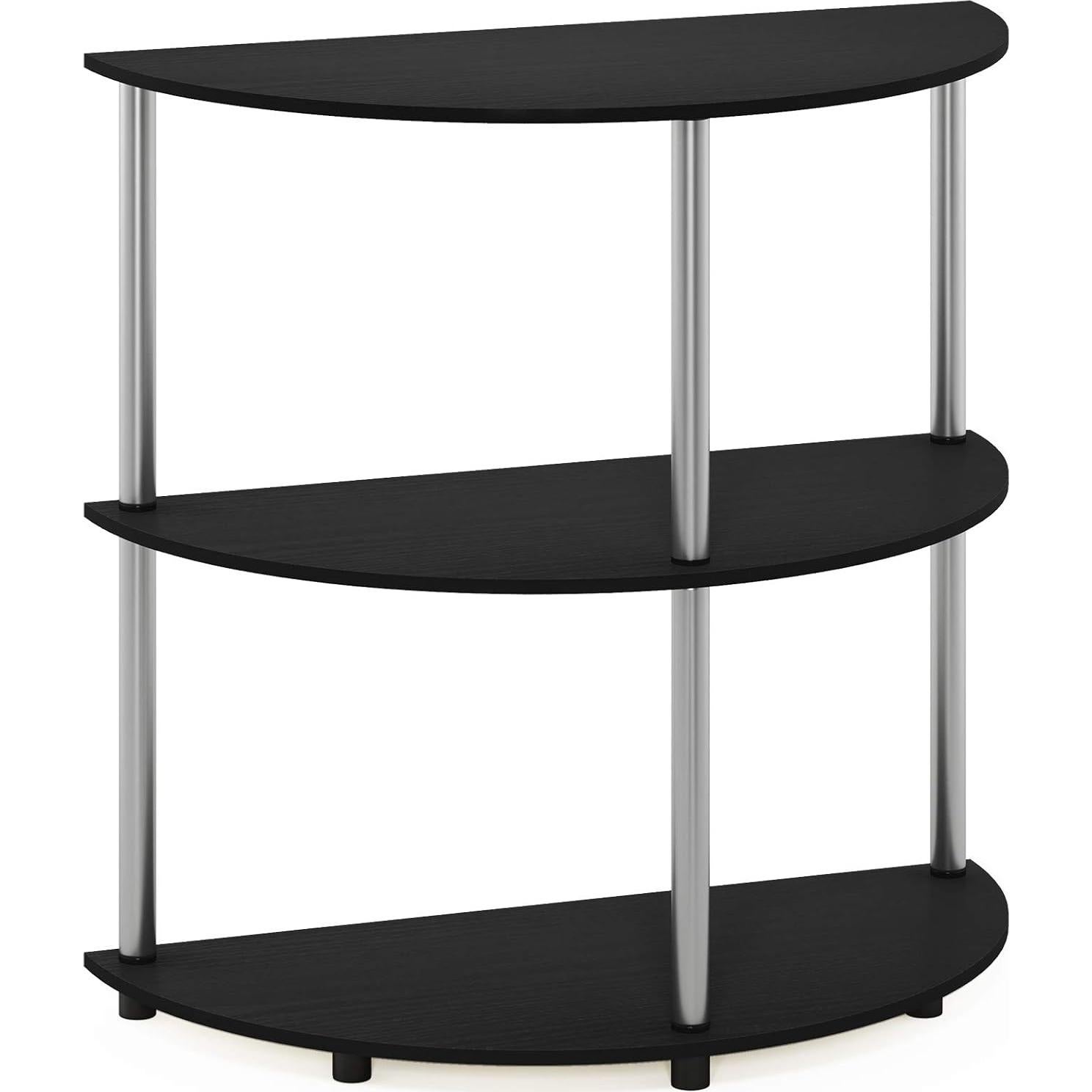 Mesa Consola Furinno Frans Turn-N Tubo Acero Inoxidable Roble Negro