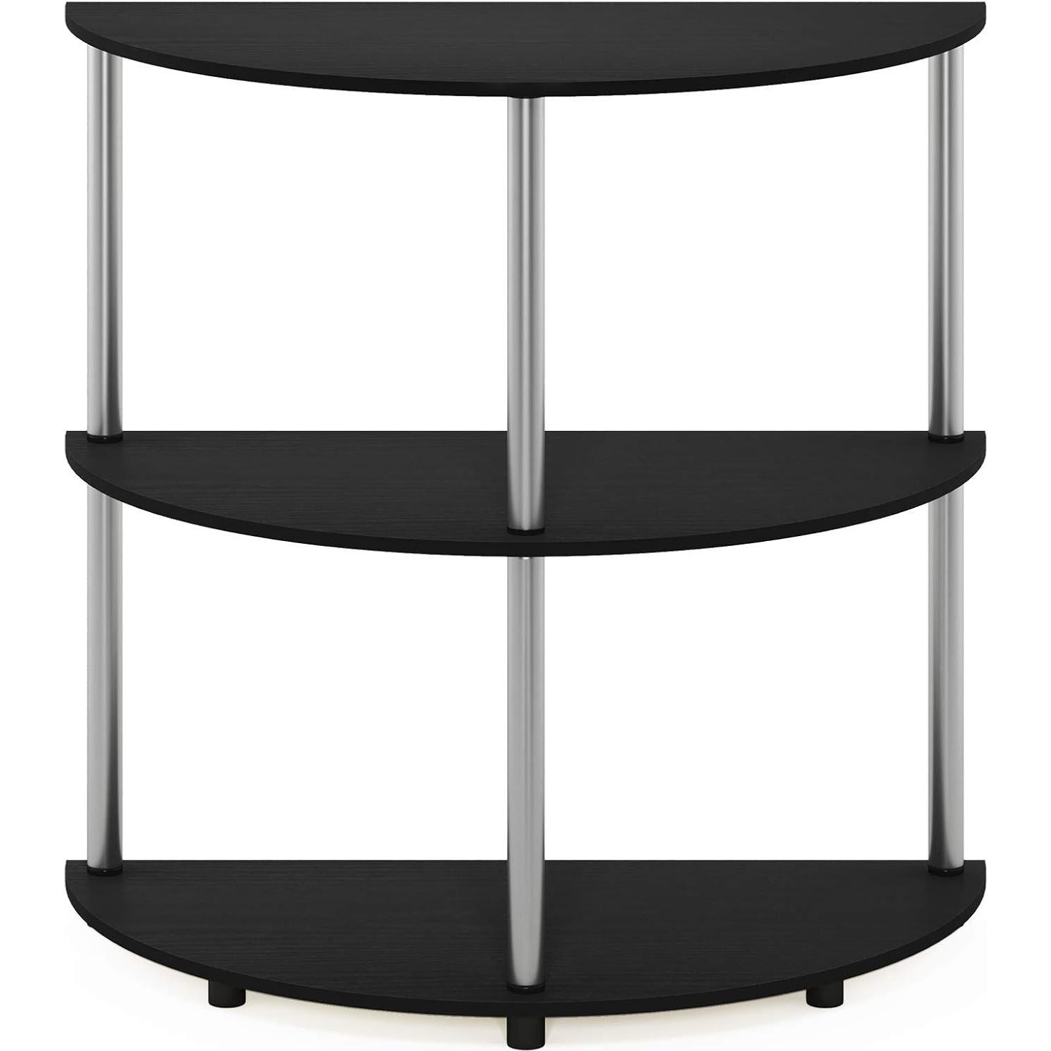 Mesa Consola Furinno Frans Turn-N Tubo Acero Inoxidable Roble Negro