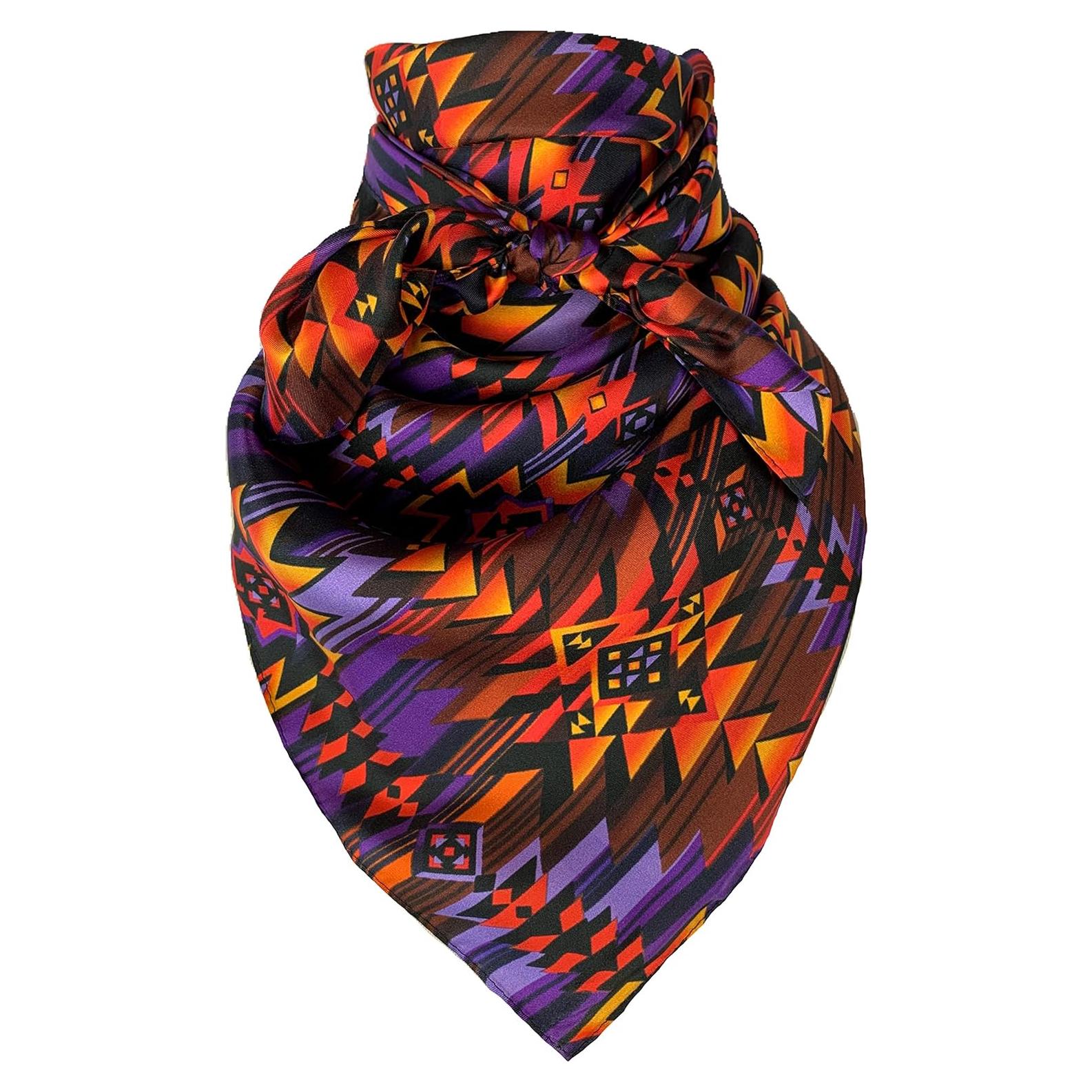 Bandana de Vaquero Austin Accent 100% Seda 86 cm Naranja