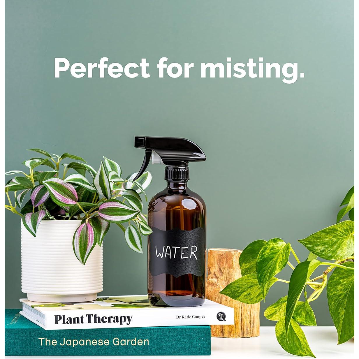 Botellas de Spray de Vidrio Ámbar Vine Creations - 2 Unidades 473ml