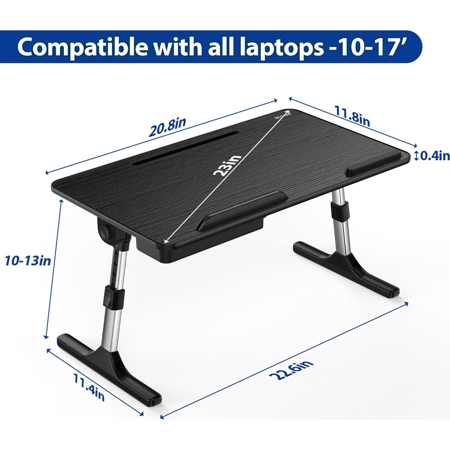 Mesa de Laptop Ajustable BESIGN LT05, Plegable, Negro