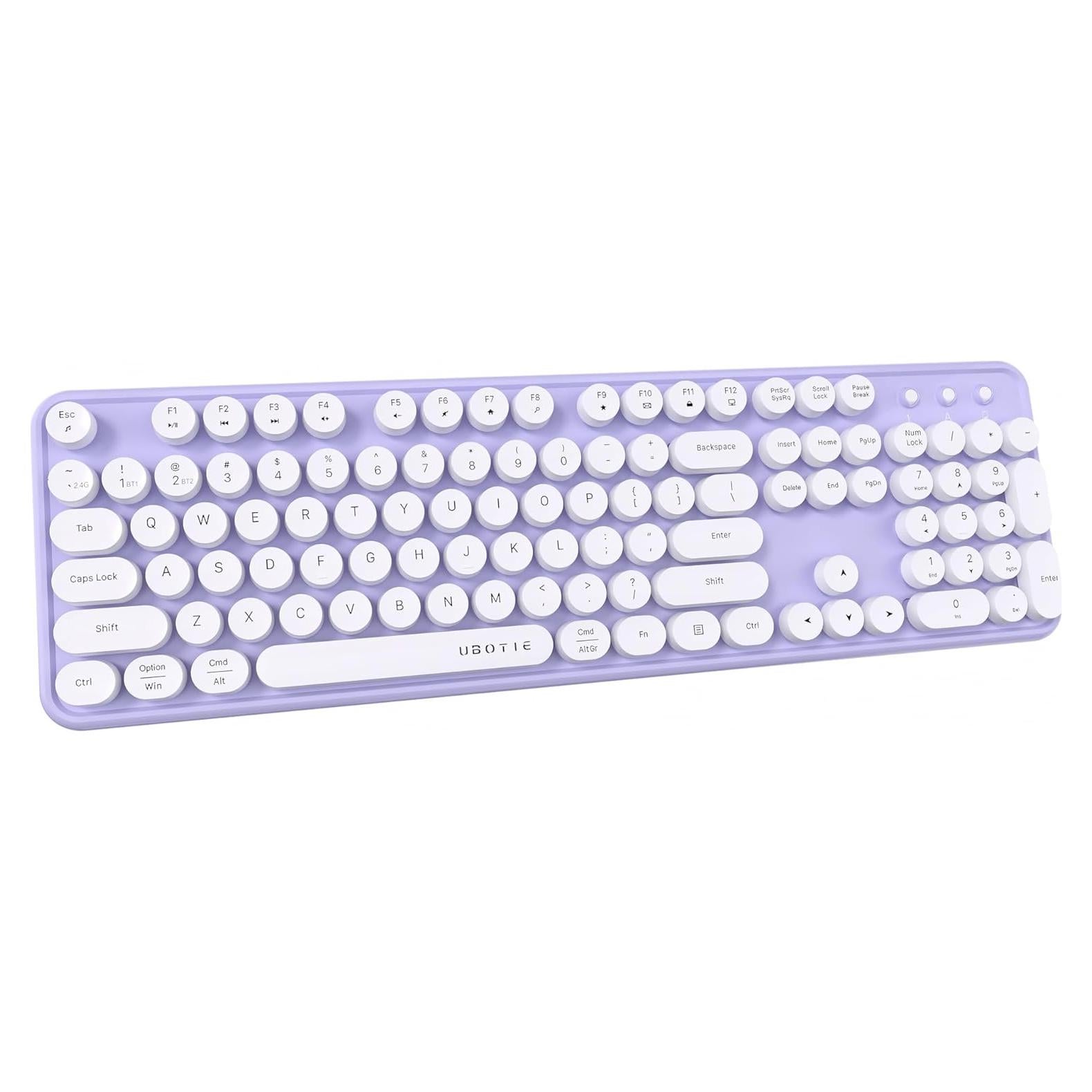 Teclado Inalámbrico UBOTIE Retro Multicolor para PC y Móvil