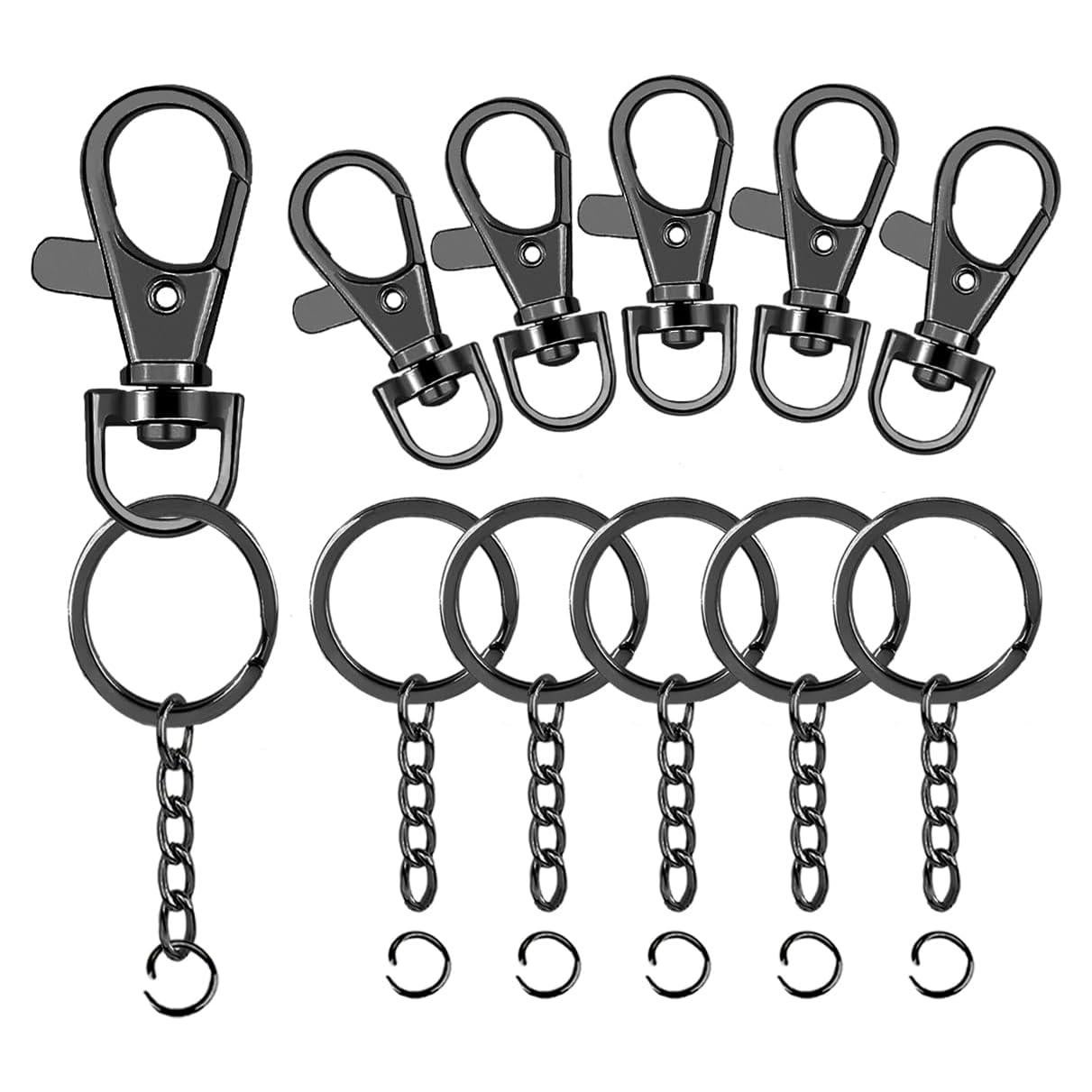 100 Ganchos de Snap y Anillos de Llave Segauin - Negro