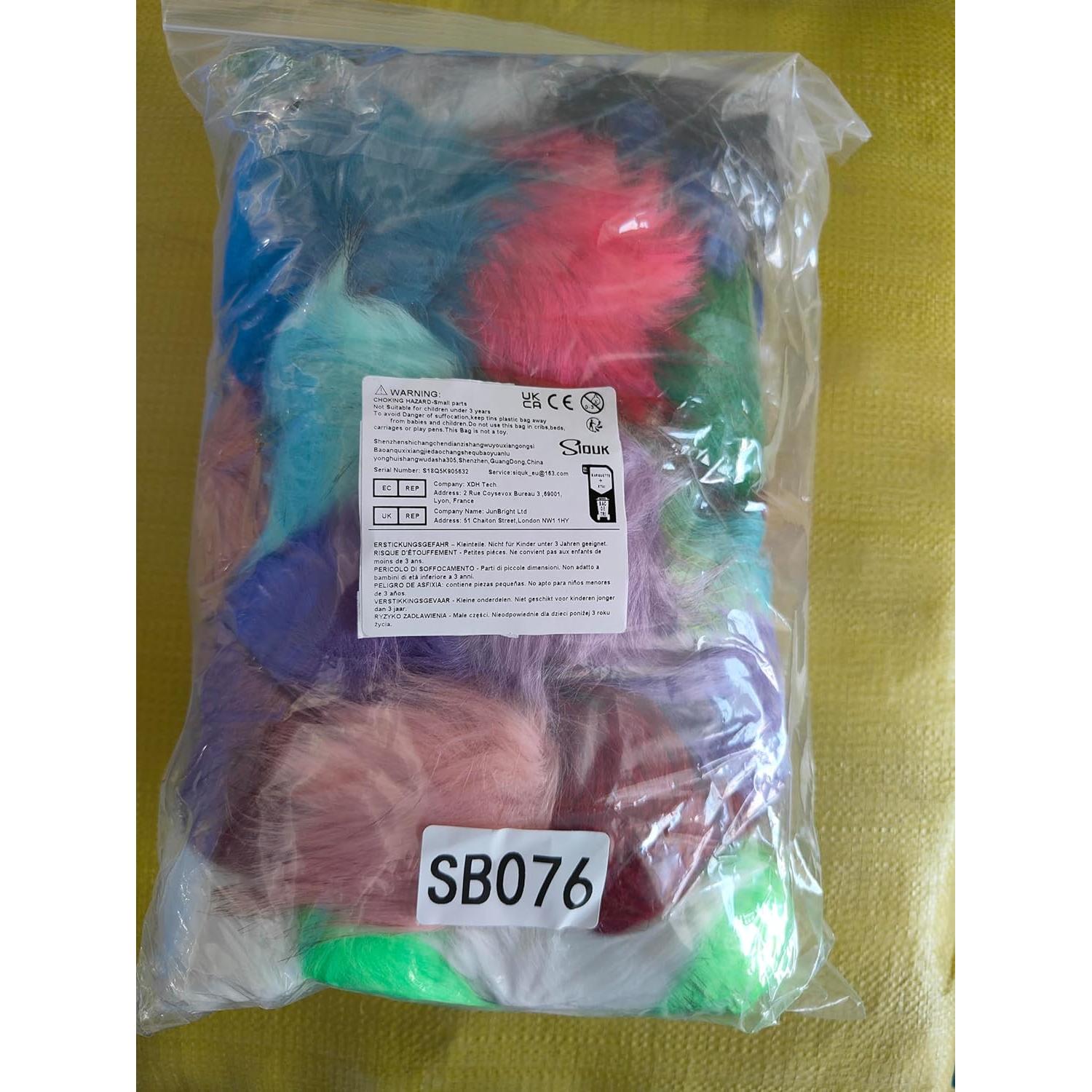 Bolas de Pom Pom de Piel Sintética SIQUK - 46 Piezas 10 cm