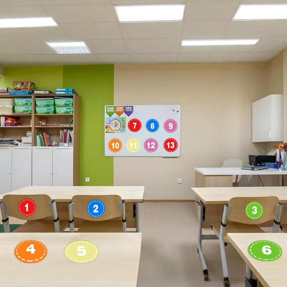 42 Pegatinas de Número para el Suelo Fenreen 10 cm Multicolor