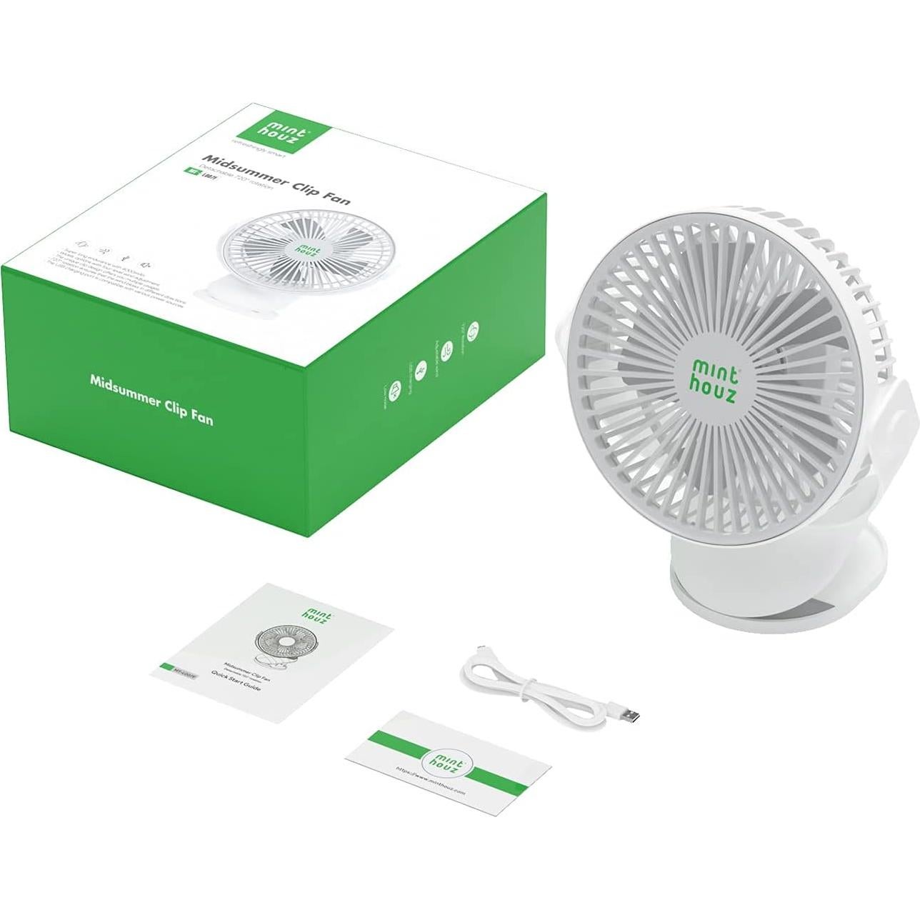Ventilador Clip Minthouz MT-L007F, Recargable 4000mAh