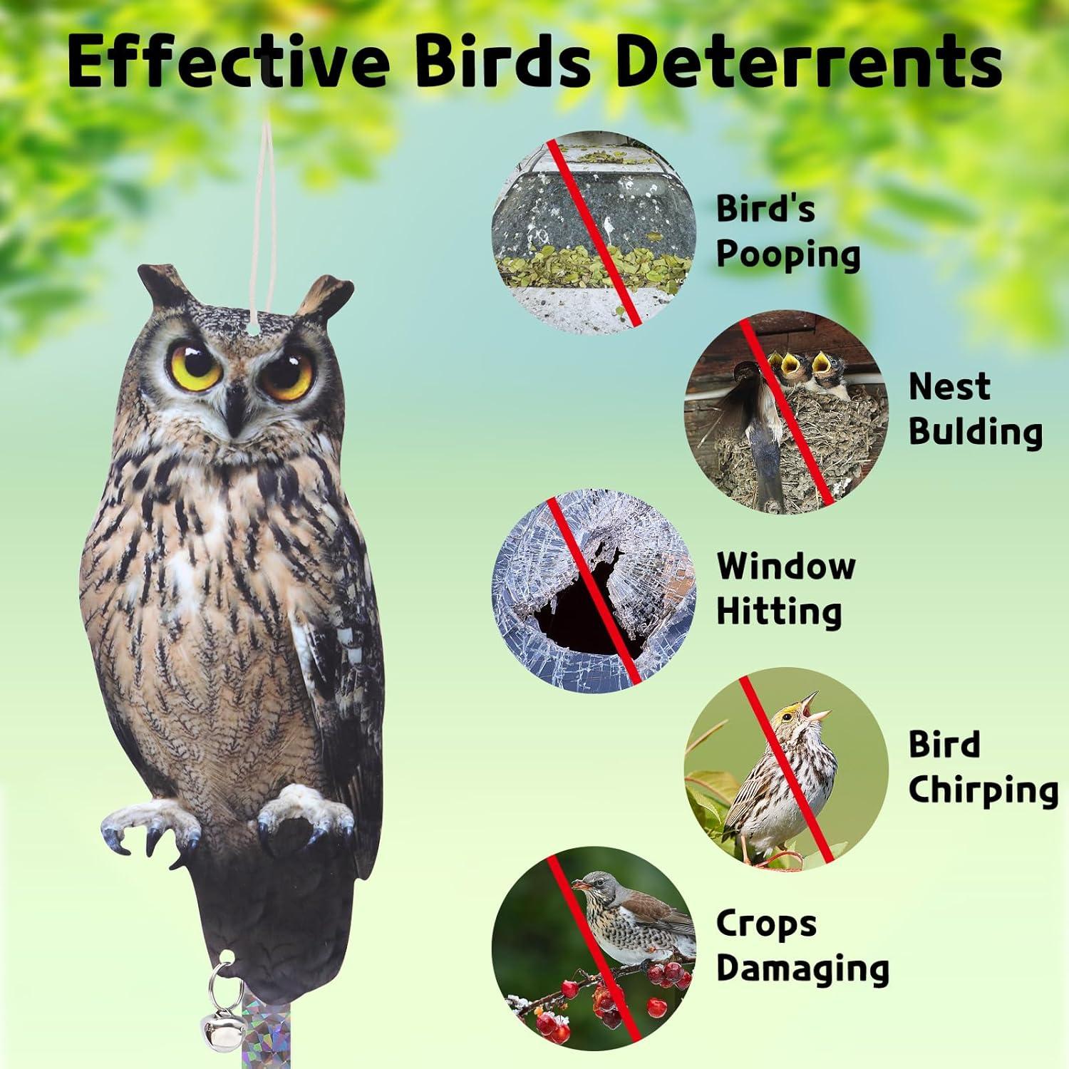 2Pack Ahuyentadores de Búhos Reflectantes OffiCreative