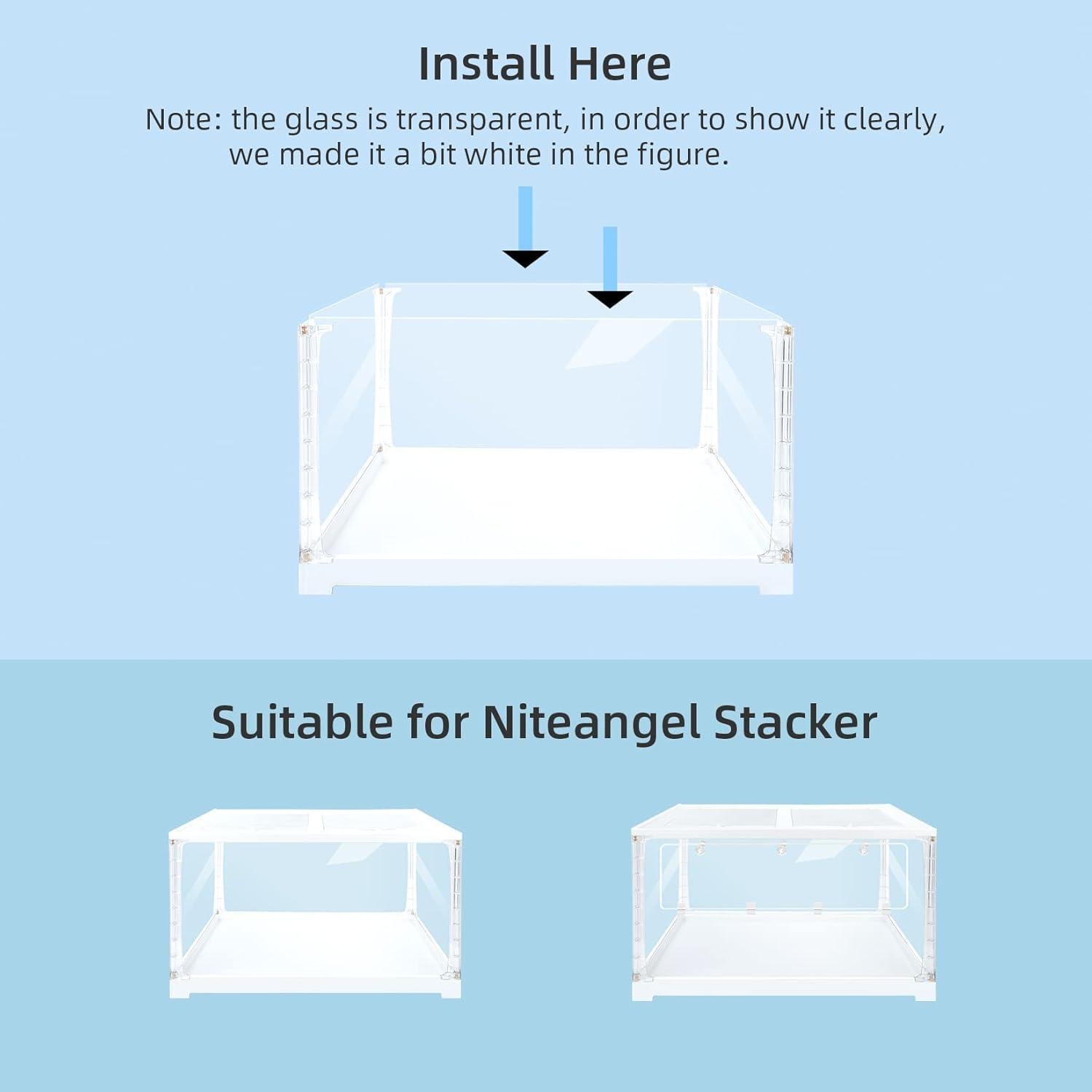 Accesorios para jaulas de hámster Niteangel - Tablero de vidrio 25.4cm