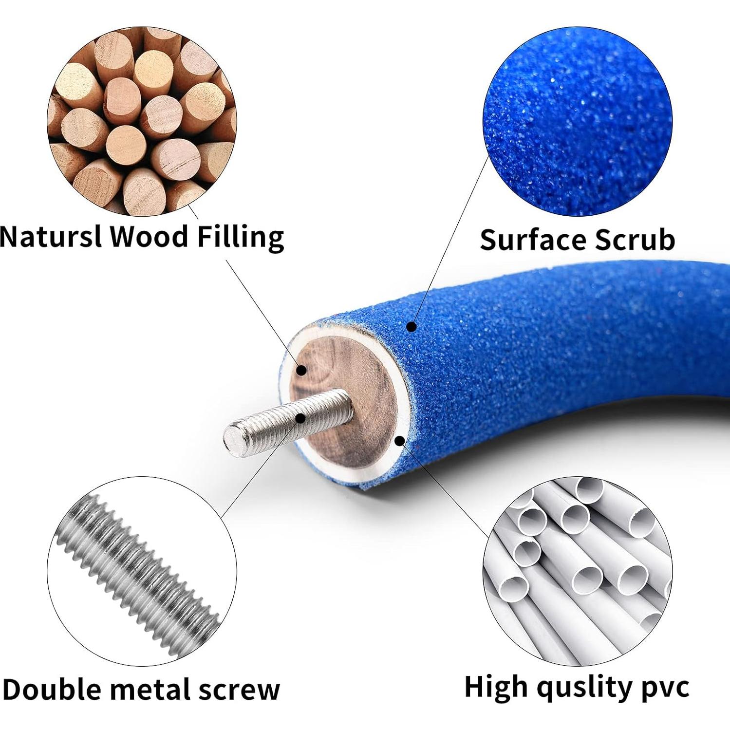 Soporte de Percha para Aves FrgKbTm Pequeño Azul 20x15.5cm