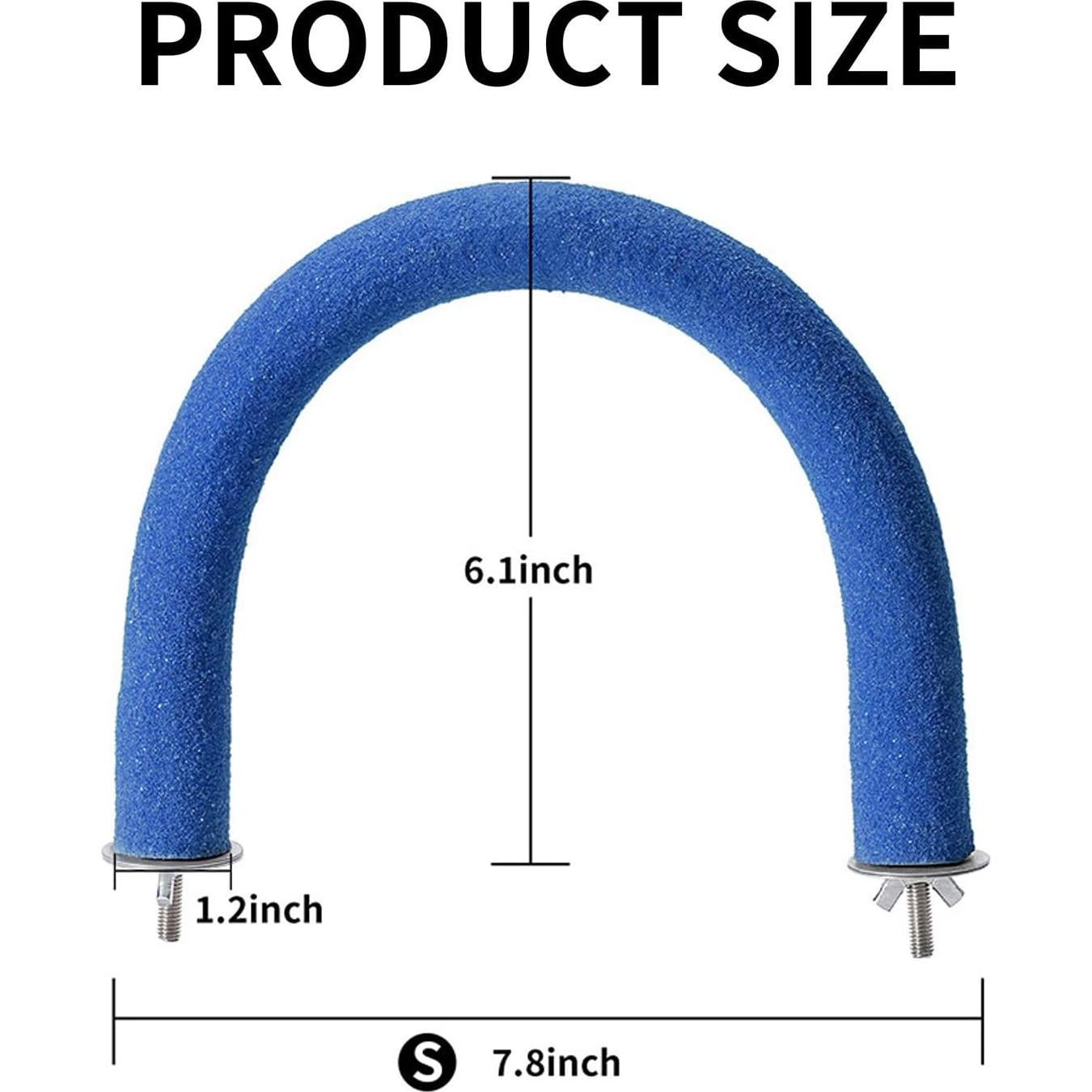 Soporte de Percha para Aves FrgKbTm Pequeño Azul 20x15.5cm