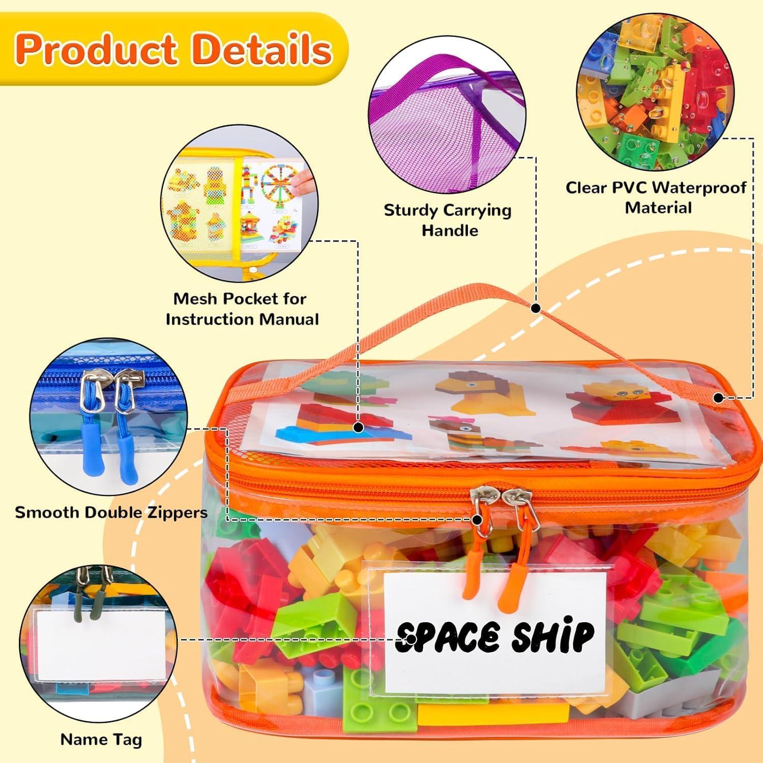 Bolsa de Almacenamiento de Juguetes POILKMNI 6 Paquetes PVC