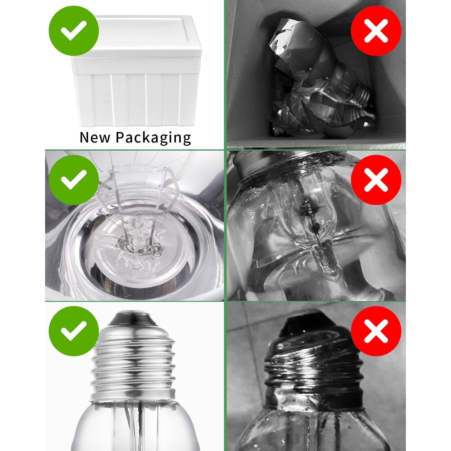 Bombillas de Calor VORIGY 250W E26 R40 8000 Horas 2 Paquete