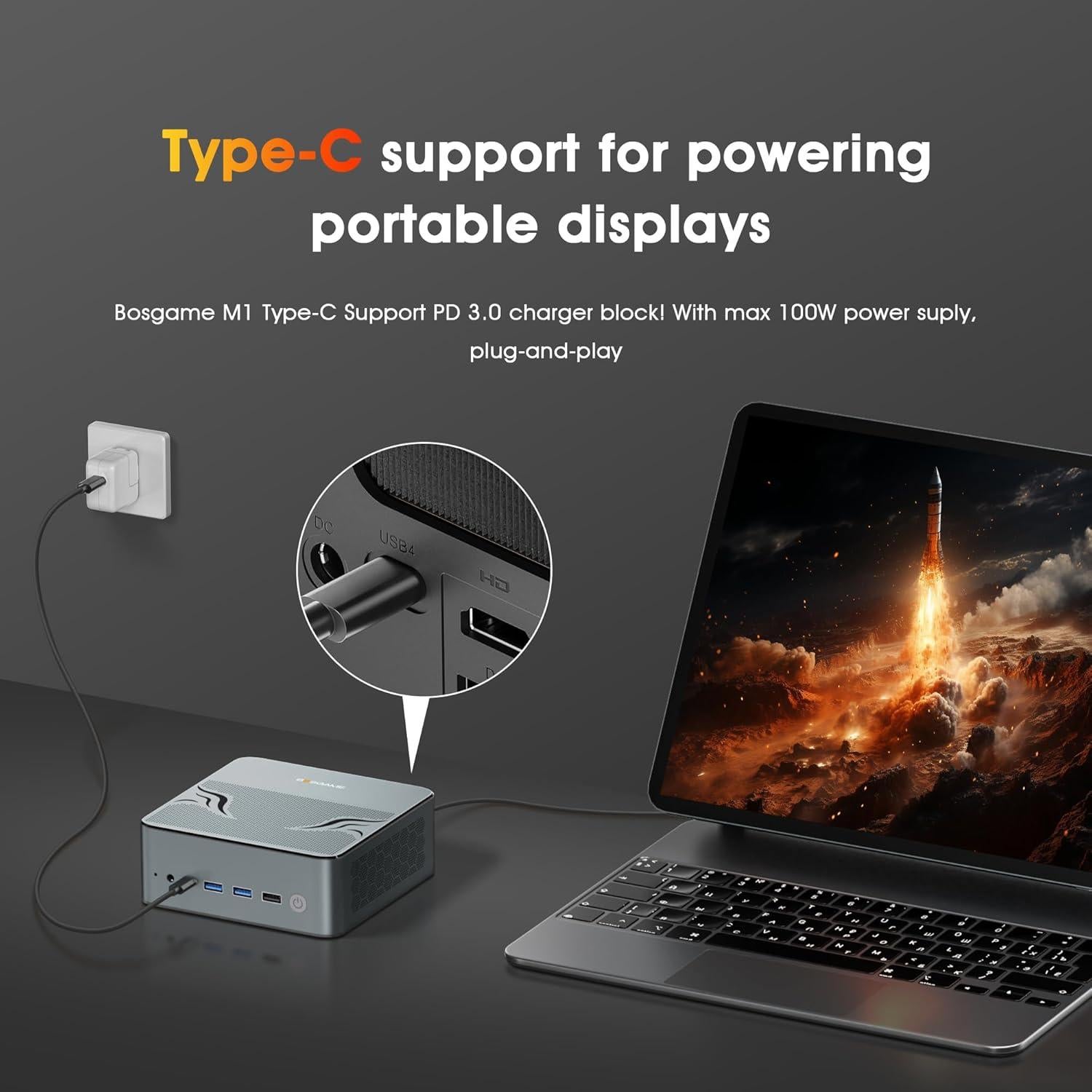 Mini PC Gaming BOSGAME M1 Ryzen 7 7840HS 32GB 1TB SSD