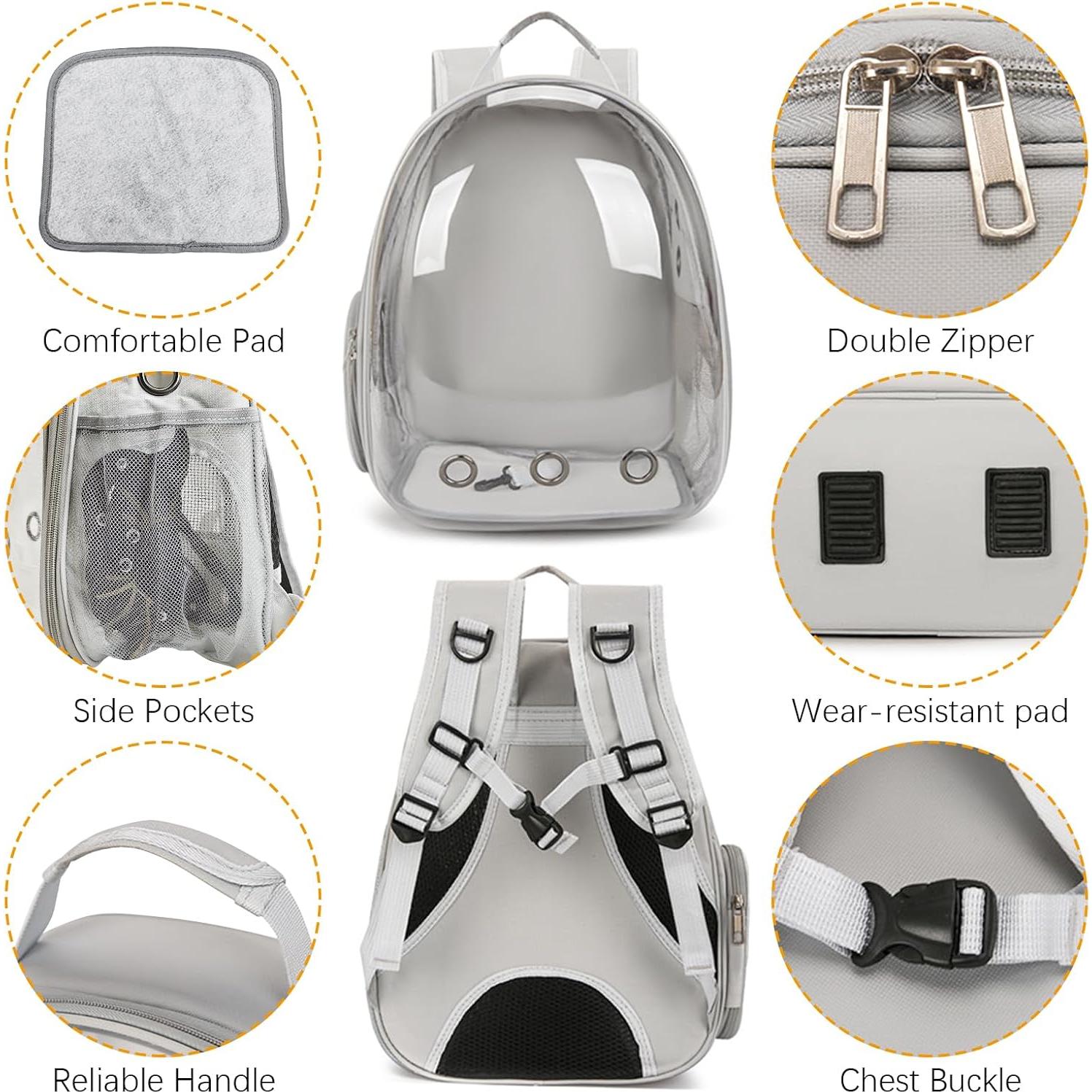 Mochila Transportadora para Reptiles Kathson Negra 32x18x42 cm