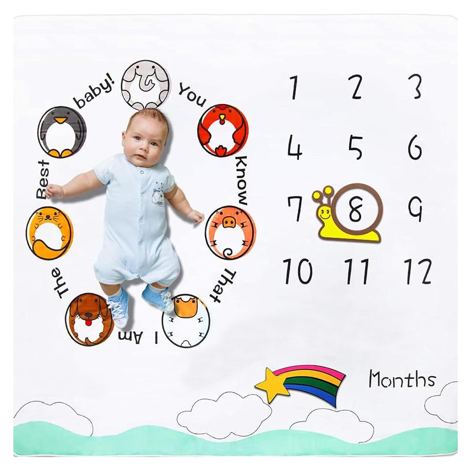 Manta de Hitos para Bebé Homegician 127x102 cm Animales