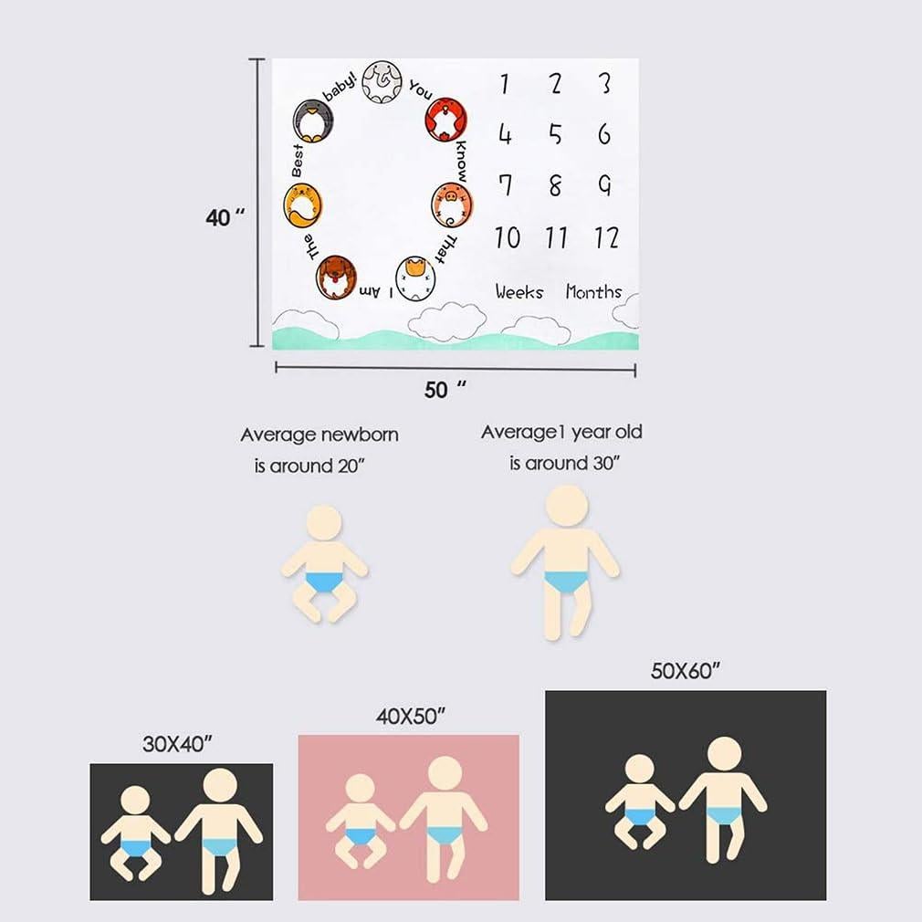 Manta de Hitos para Bebé Homegician 127x102 cm Animales