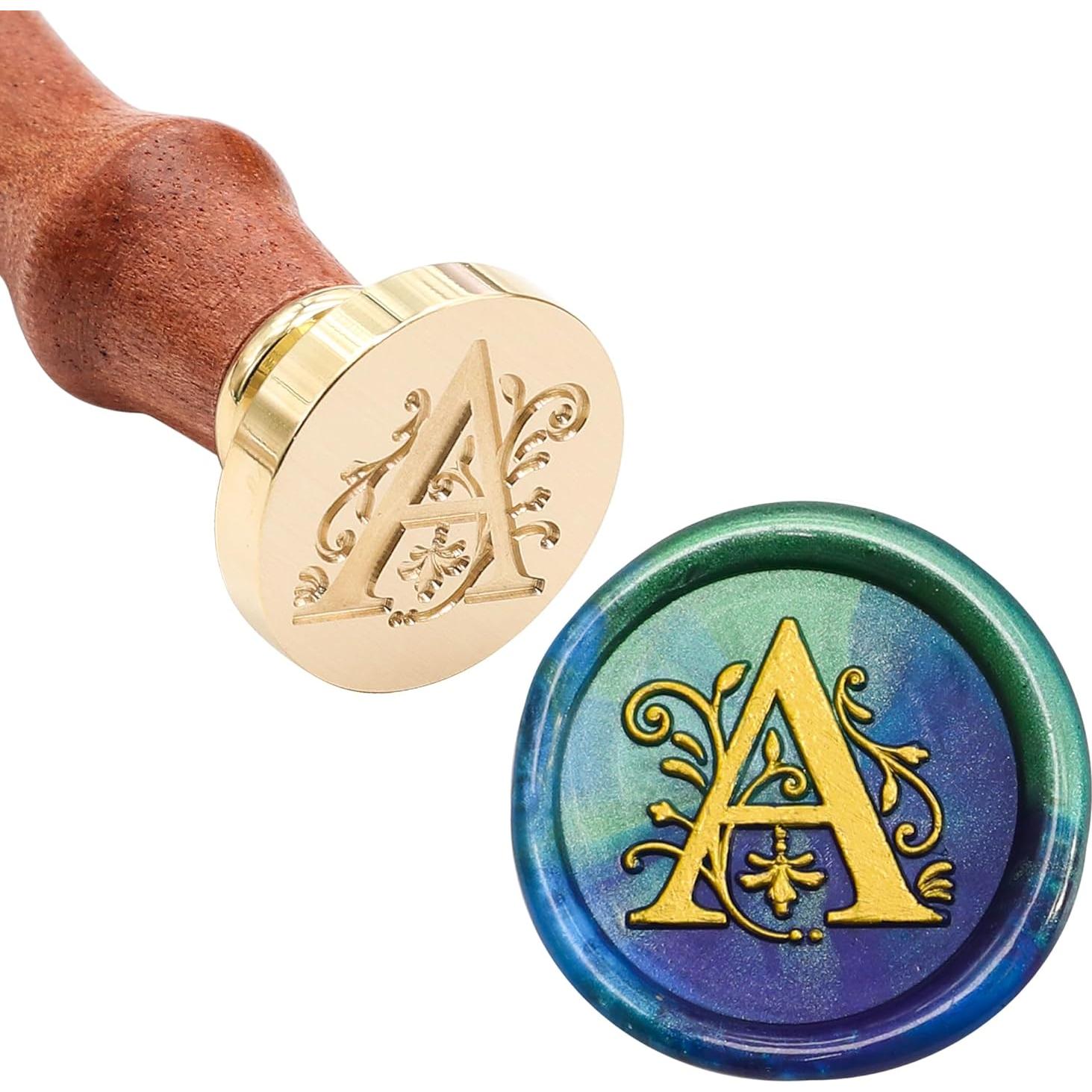 Kit de Sello de Cera Retro SWANGSA Letra A con 200 Perlas