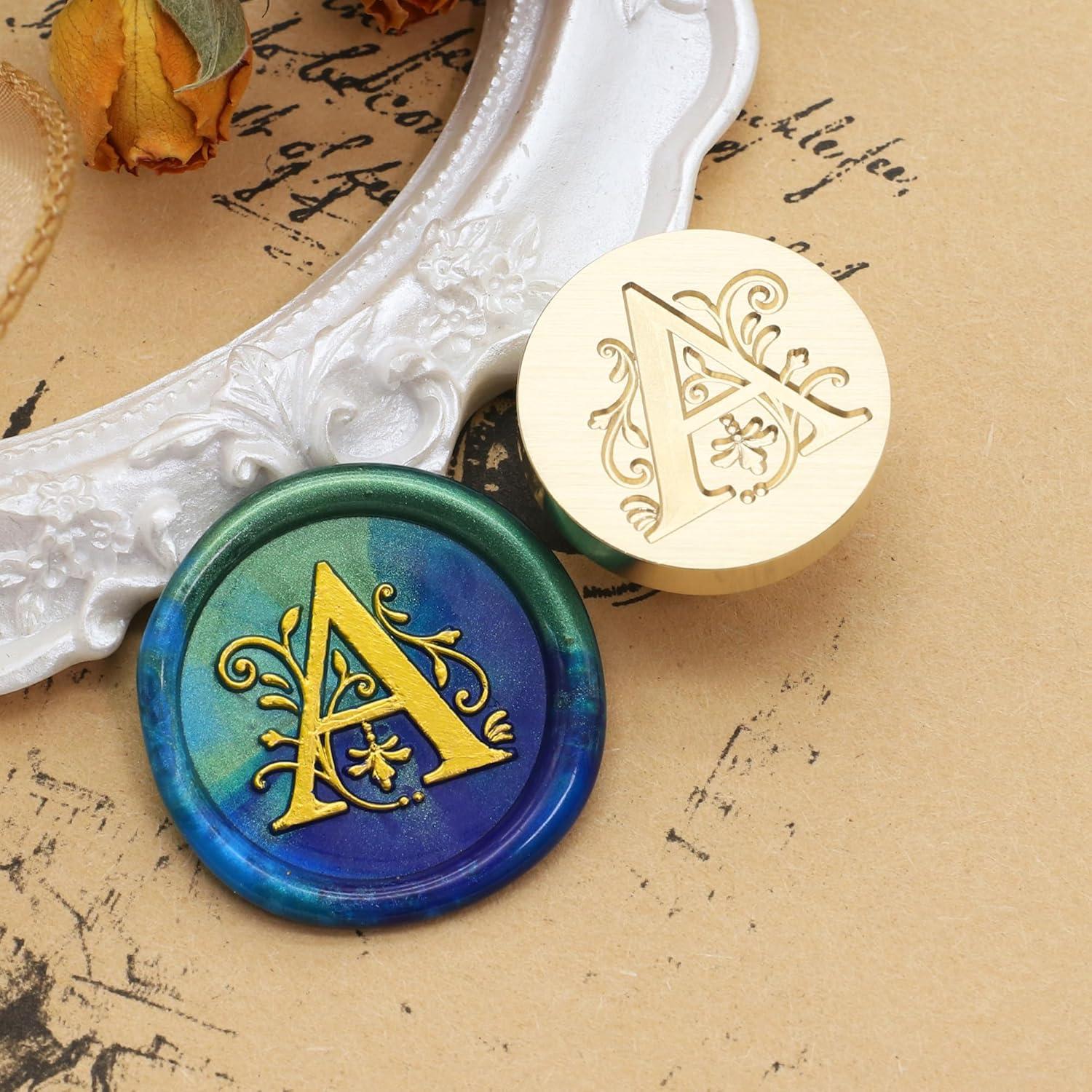 Kit de Sello de Cera Retro SWANGSA Letra A con 200 Perlas