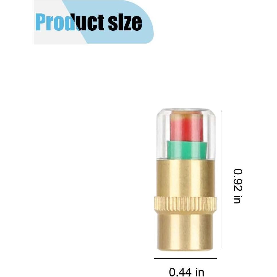 12 Tapones de Válvula de Presión Neumáticos LHDOS Dorado