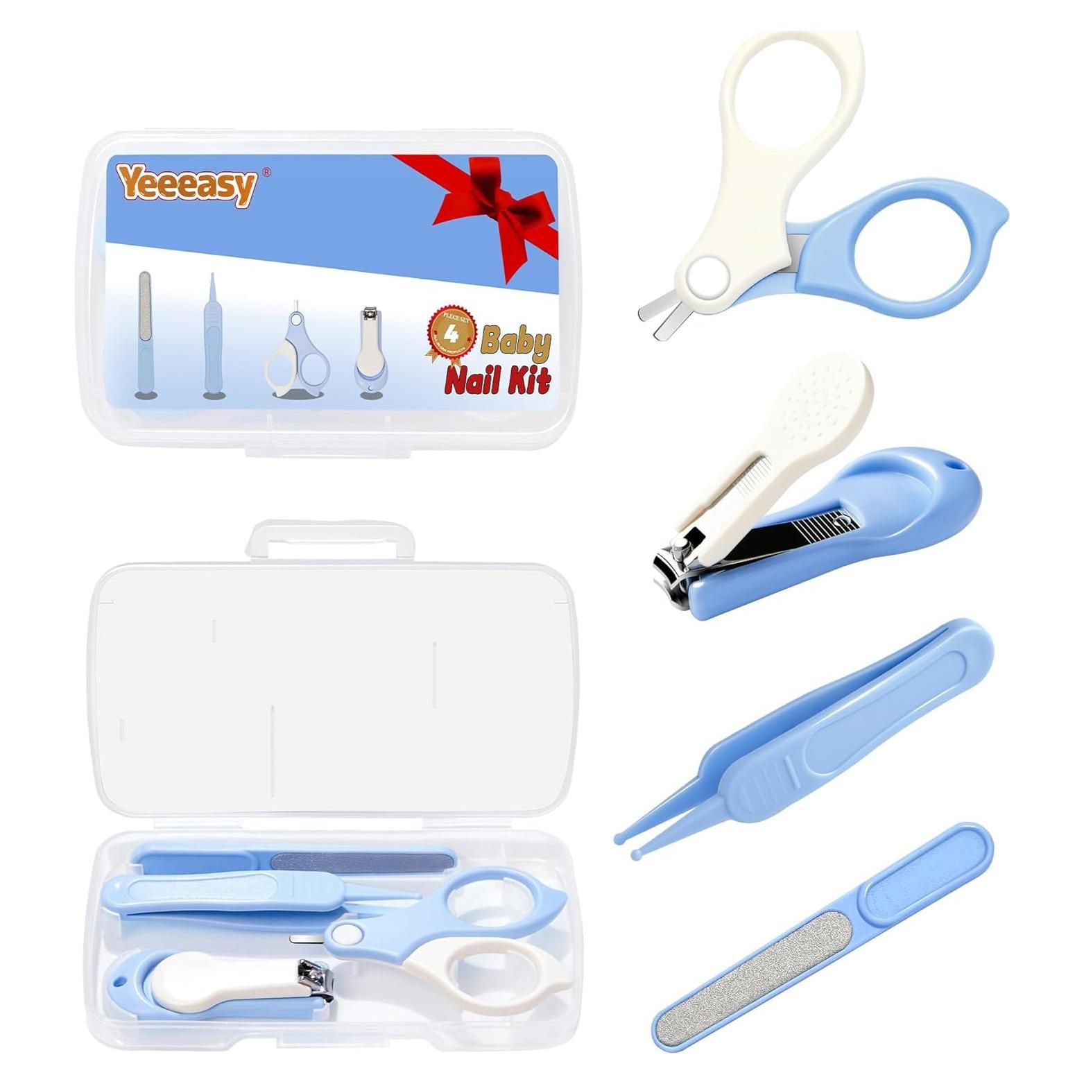 Kit de Cuidado Infantil 4 en 1 Yeeeasy para Bebés Azul