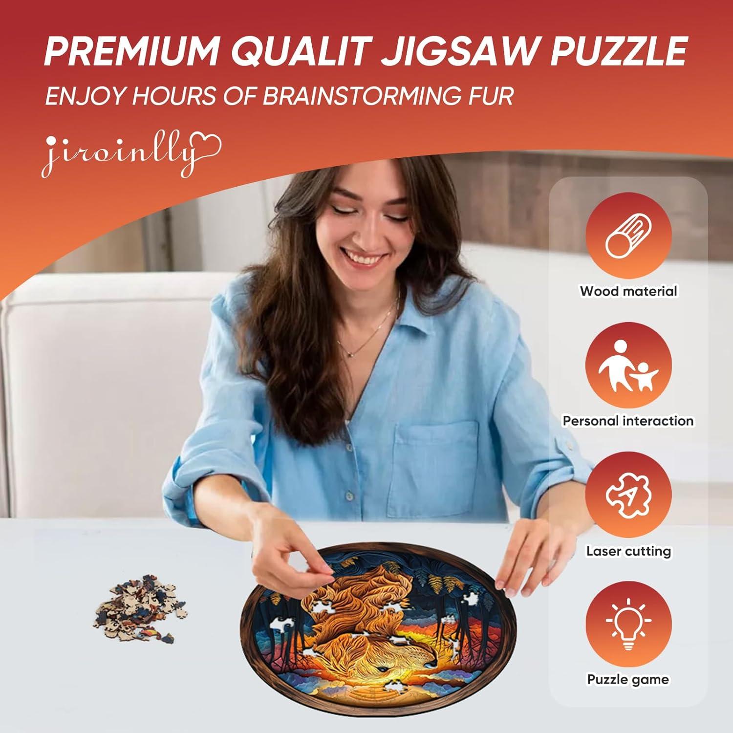 Rompecabezas de Madera 3D Jigsaw Jiroinlly Golden Retriever 200 Piezas