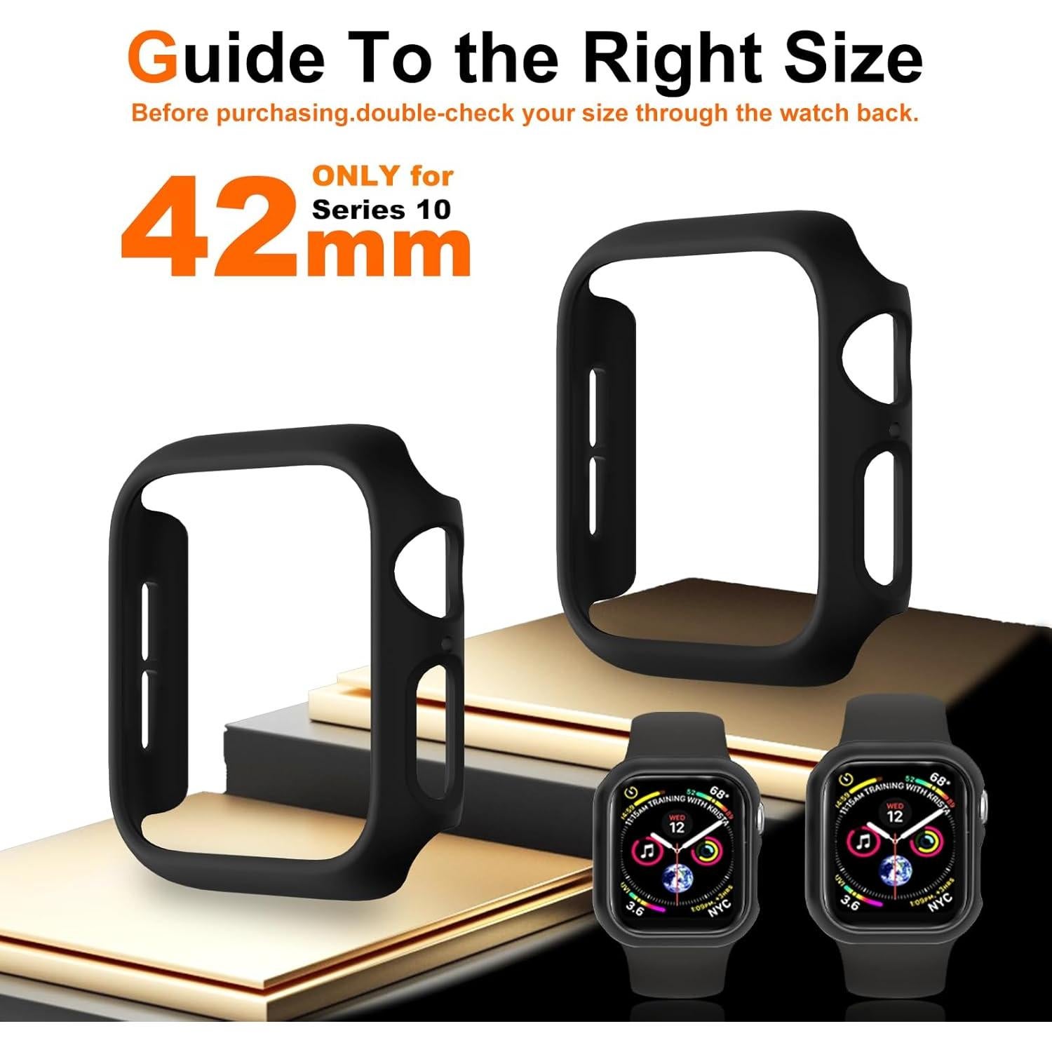 Funda Bumper Dura Jaroco para Apple Watch Series 10 42mm - Negro