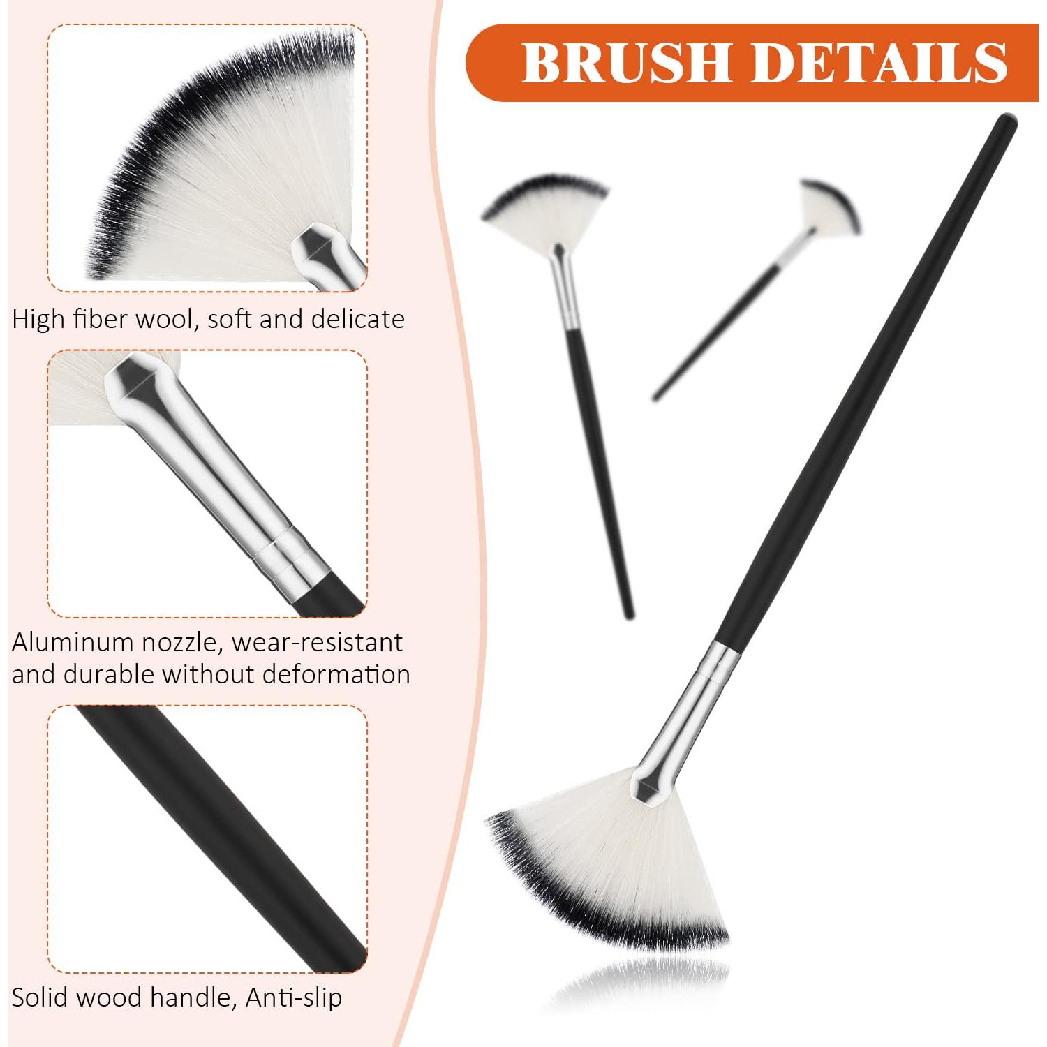 9 Piezas Brochas de Maquillaje Facial Maitys - Abanico Suave