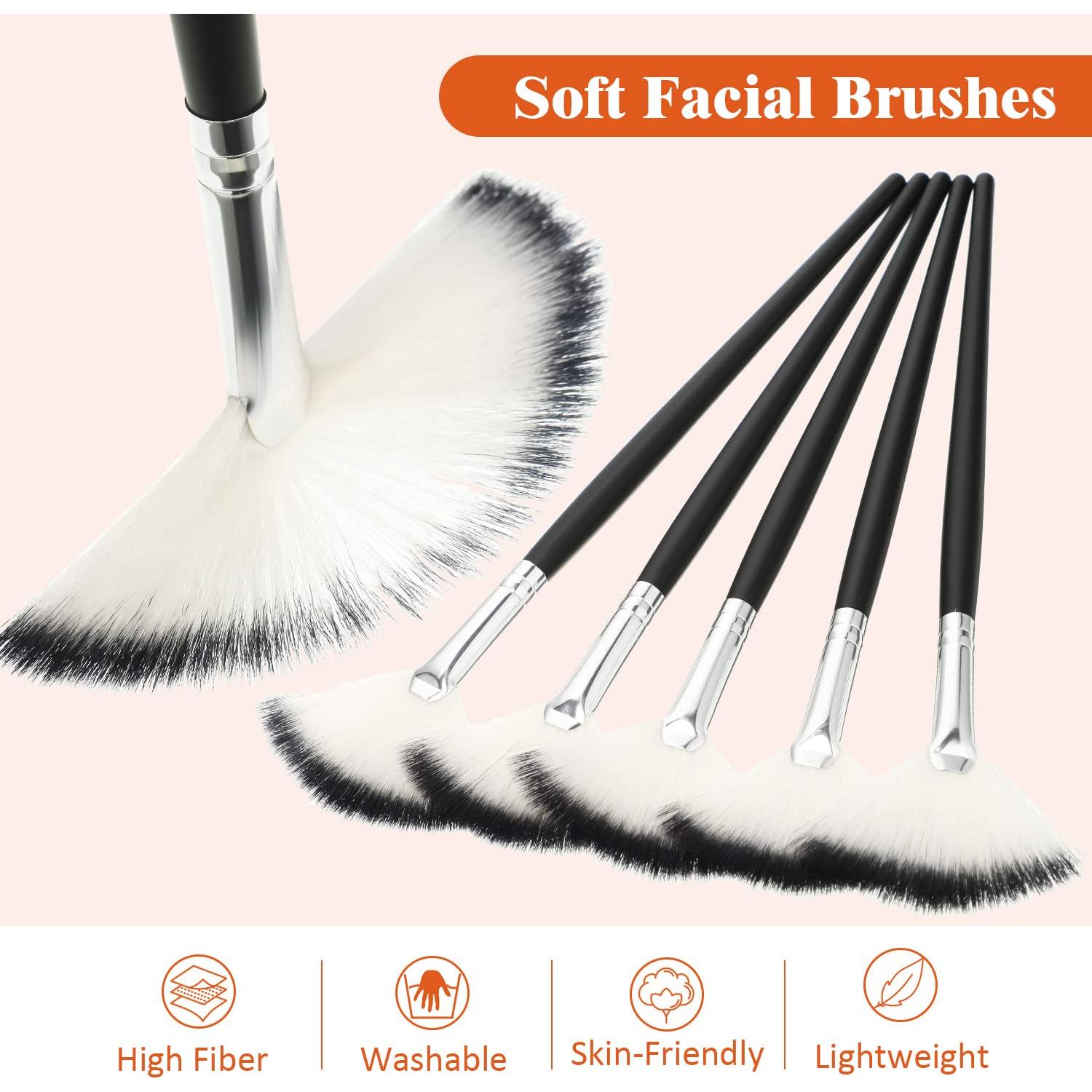 9 Piezas Brochas de Maquillaje Facial Maitys - Abanico Suave