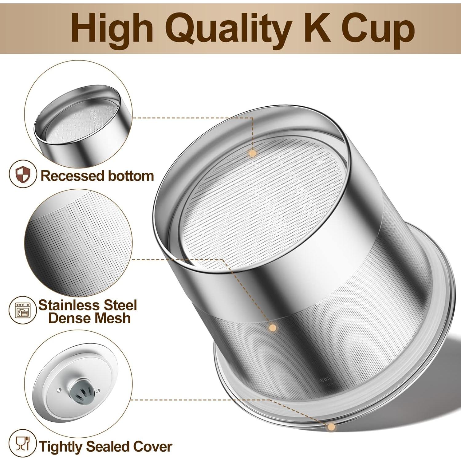 Filtros de Café Reutilizables RETHONE K Cups Acero Inoxidable 2 Pzs