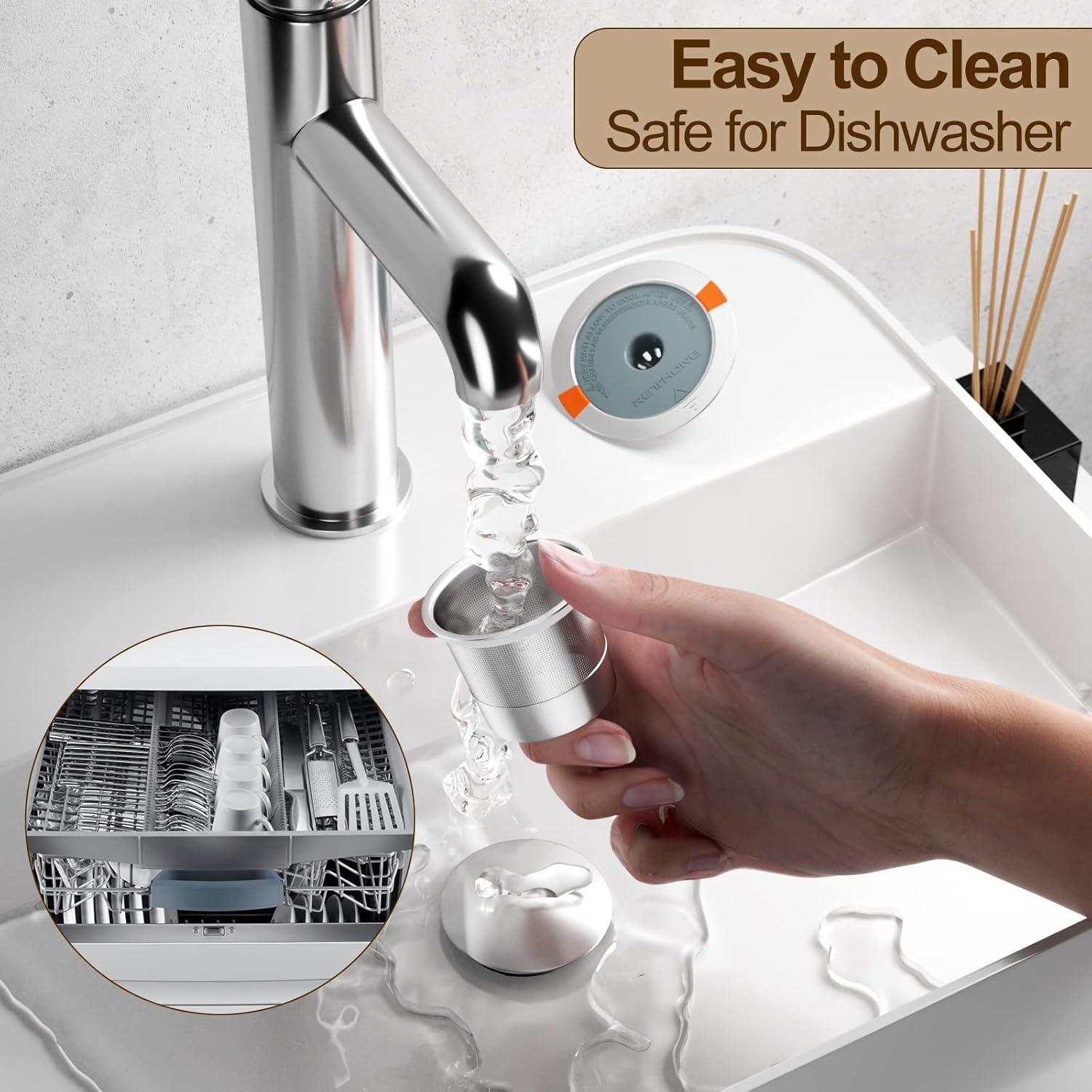 Filtros de Café Reutilizables RETHONE K Cups Acero Inoxidable 2 Pzs