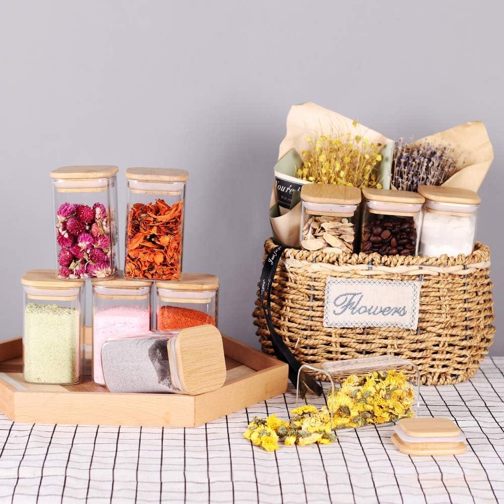 Juego de 10 Tarros de Especias de Vidrio Tzerotone 250ml