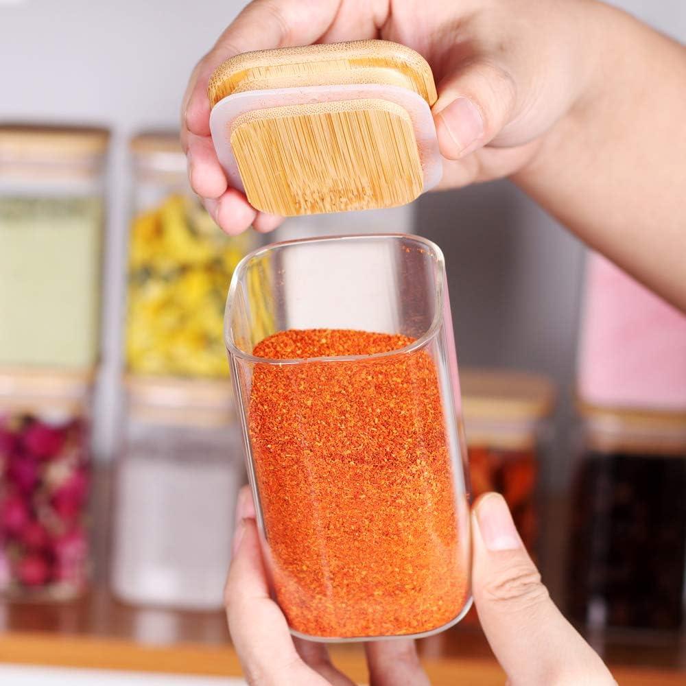 Juego de 10 Tarros de Especias de Vidrio Tzerotone 250ml