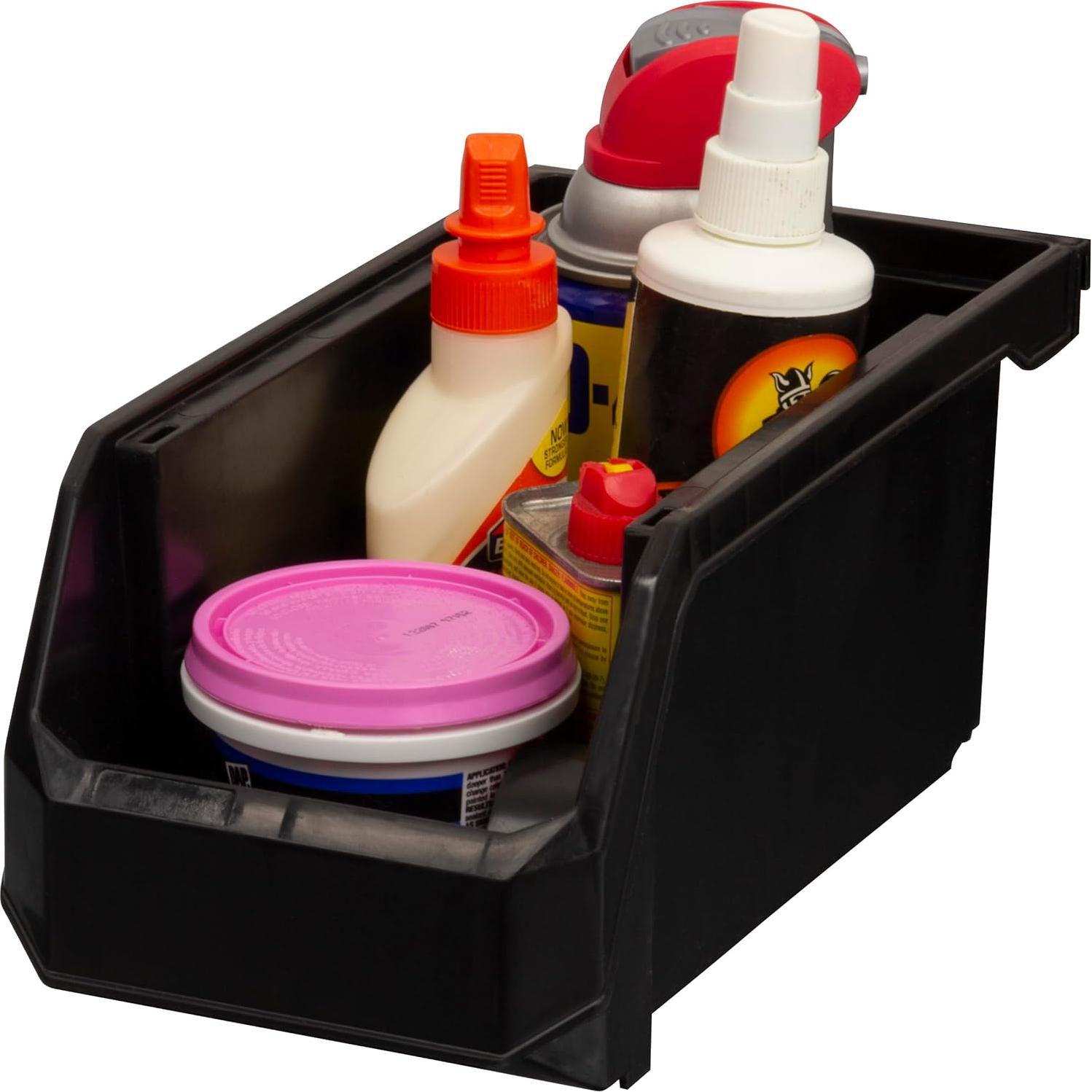 Cajas de Almacenamiento Apilables READYSPACE, 8 Unidades, Negro