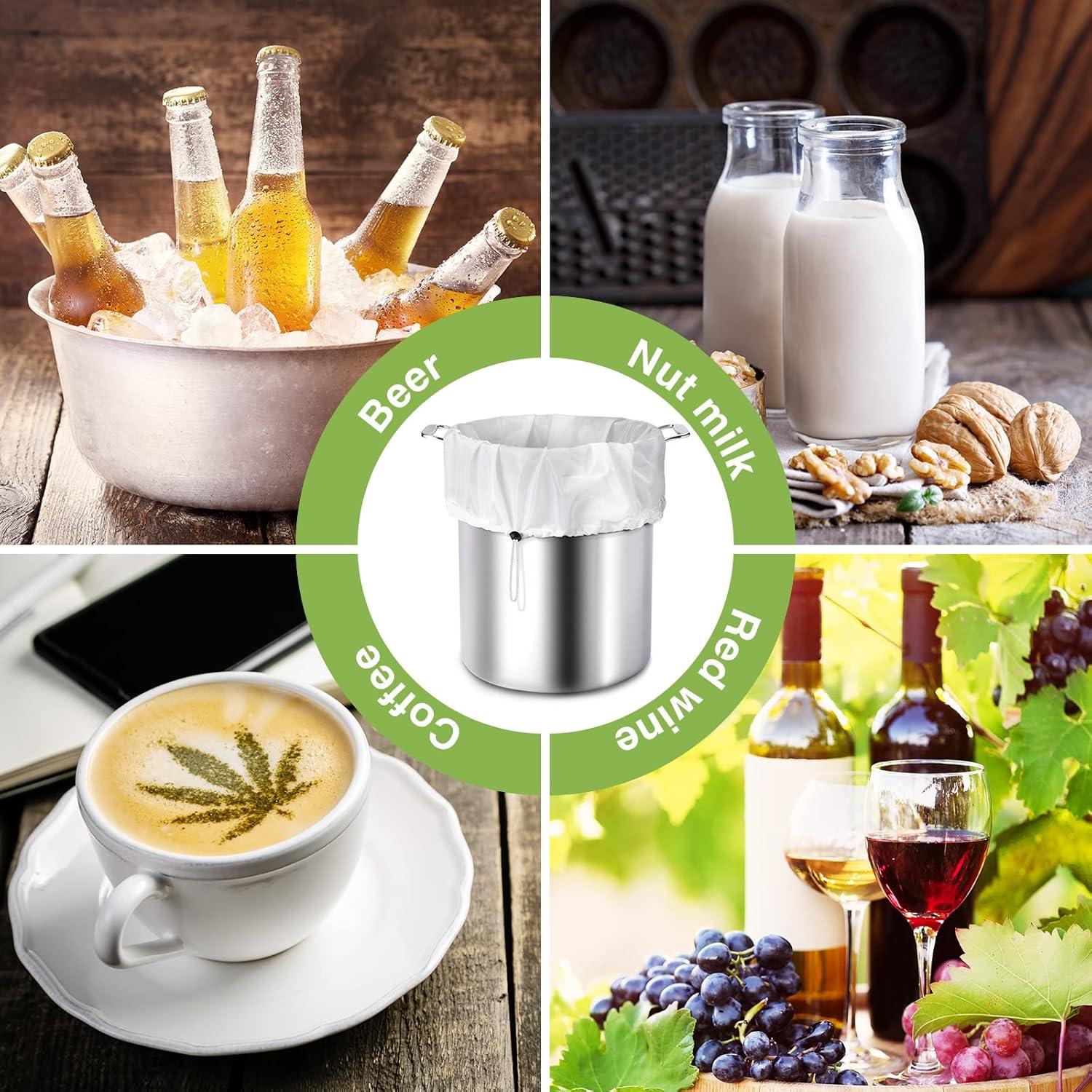 Chumia 5 Bolsas de Filtrado Reutilizables 66 x 56 cm para Cerveza