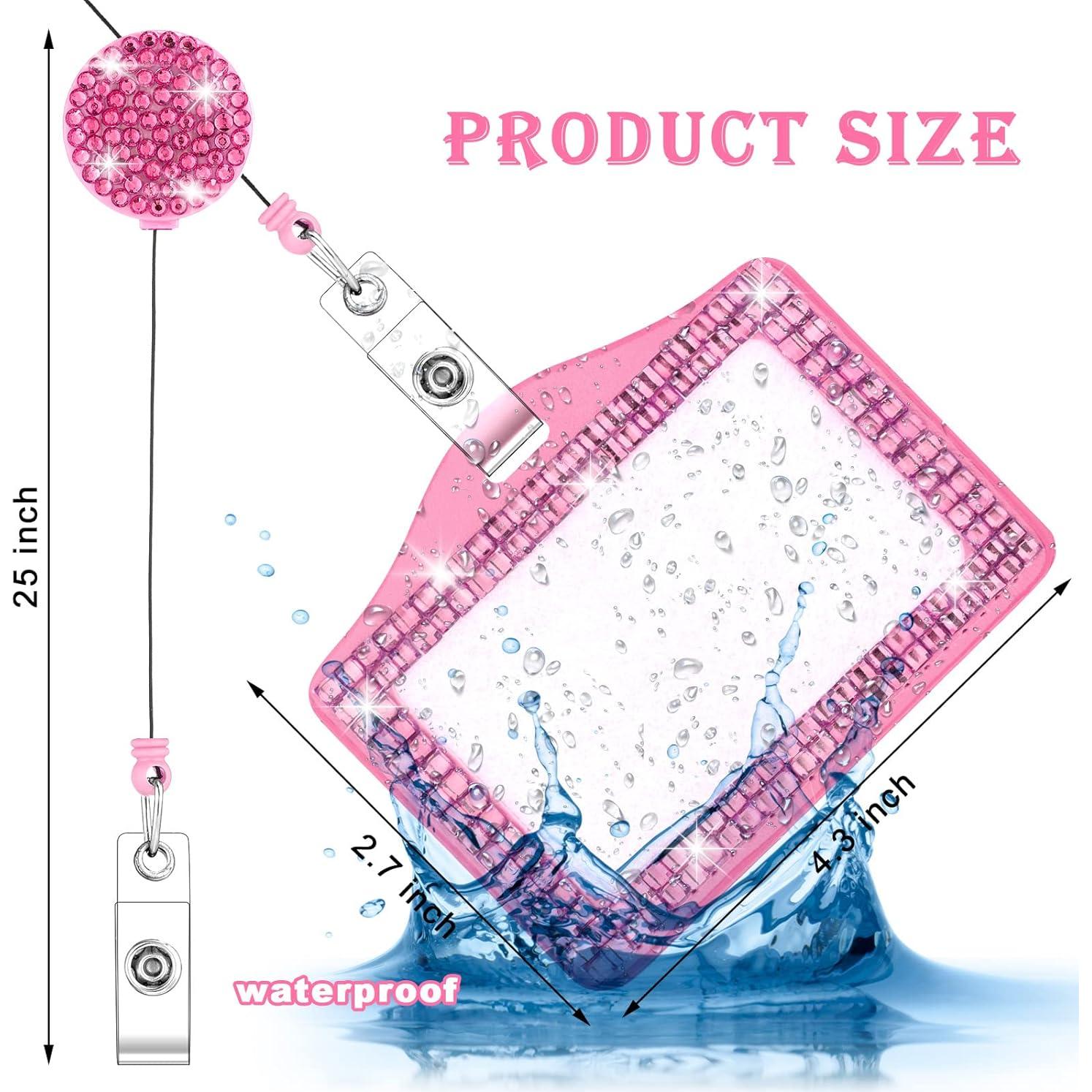 4 Portatarjetas de Identificación Brillantes Gersoniel 10.92x6.86cm