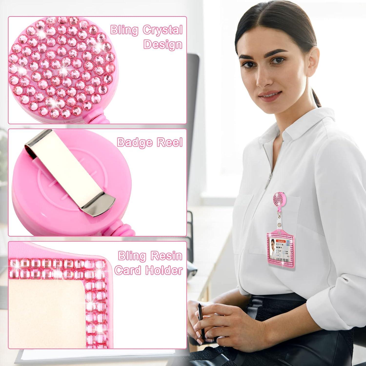 4 Portatarjetas de Identificación Brillantes Gersoniel 10.92x6.86cm