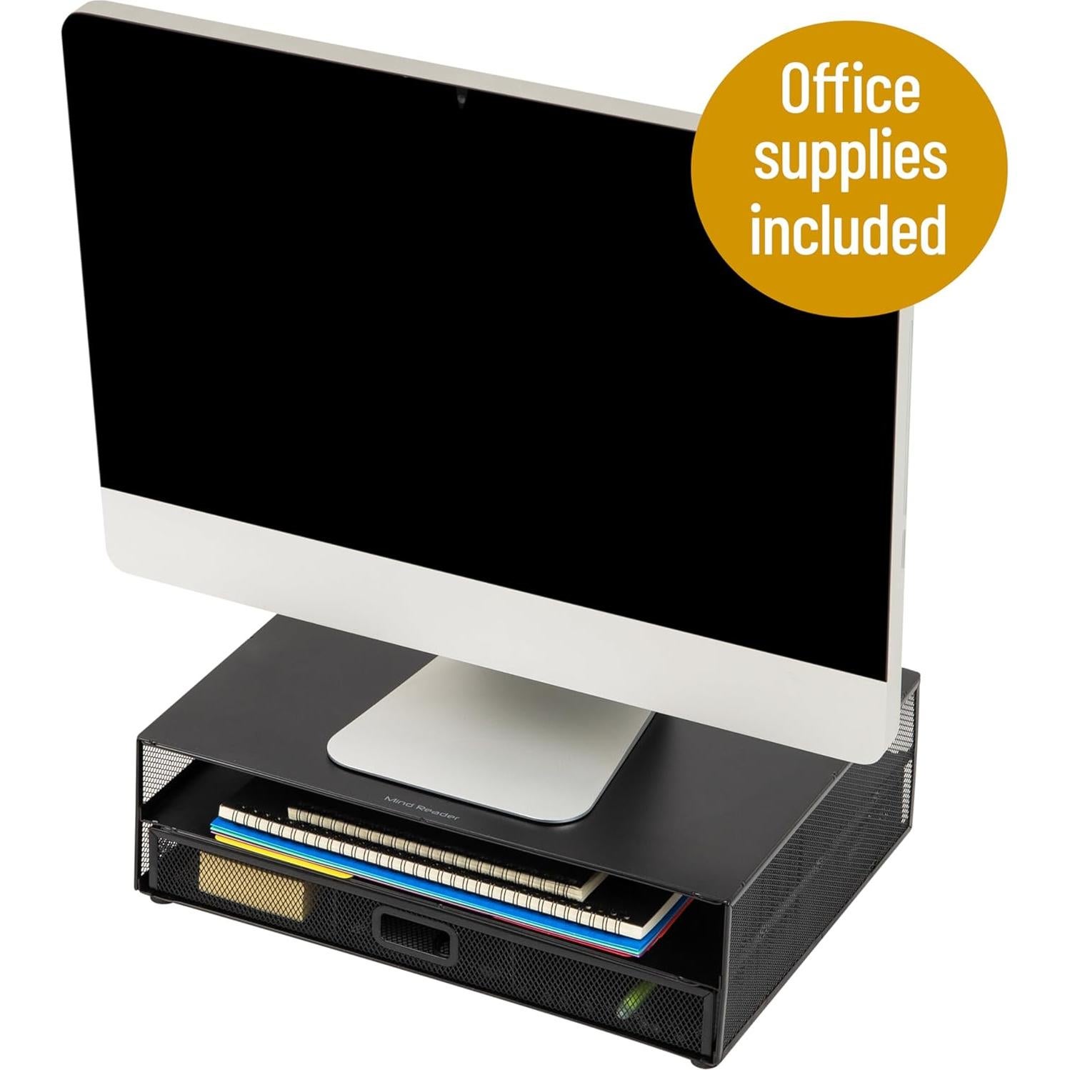 Organizador de Escritorio Mind Reader con Suministros, Negro