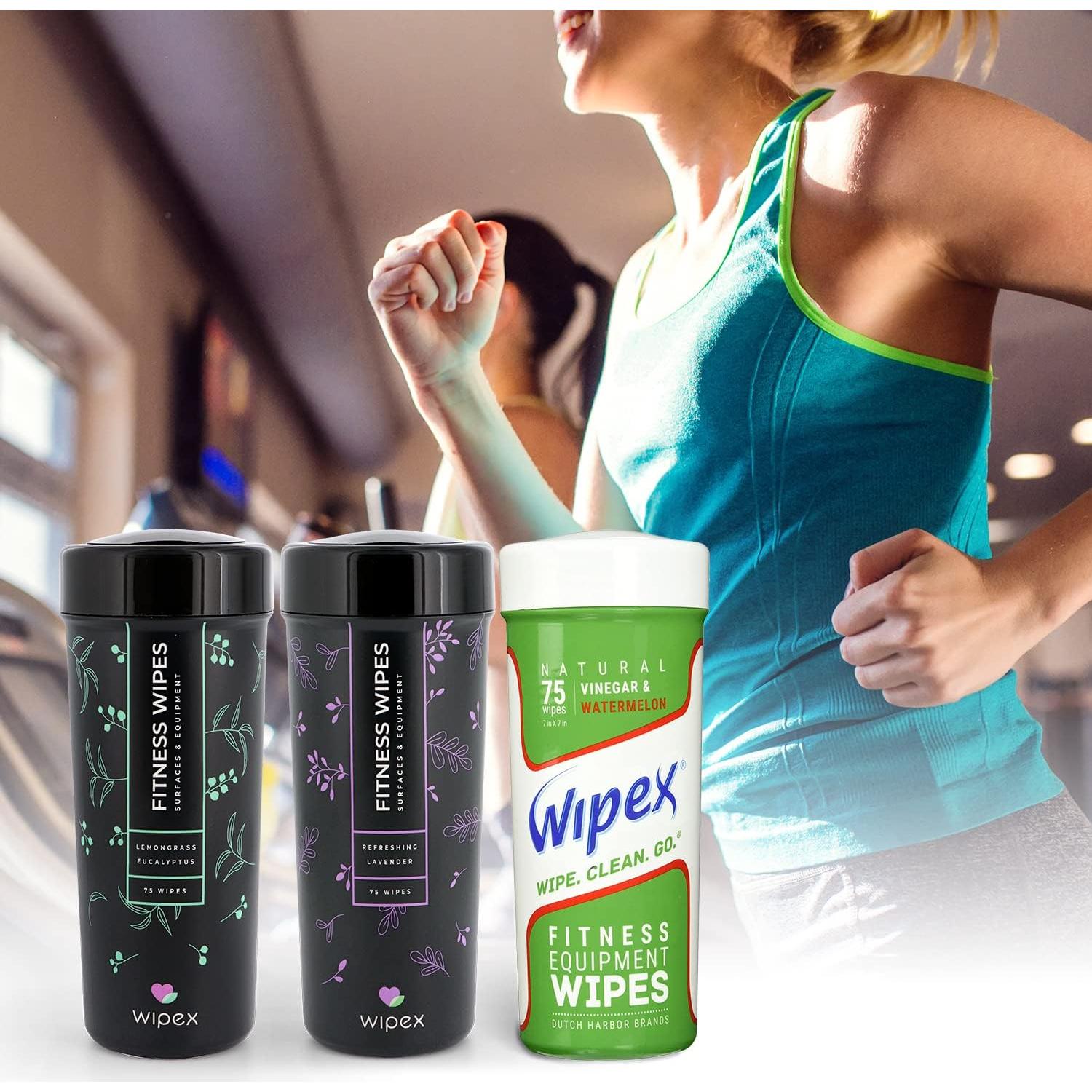 Toallitas Limpiadoras Wipex para Equipos de Gimnasio - 75 Unidades