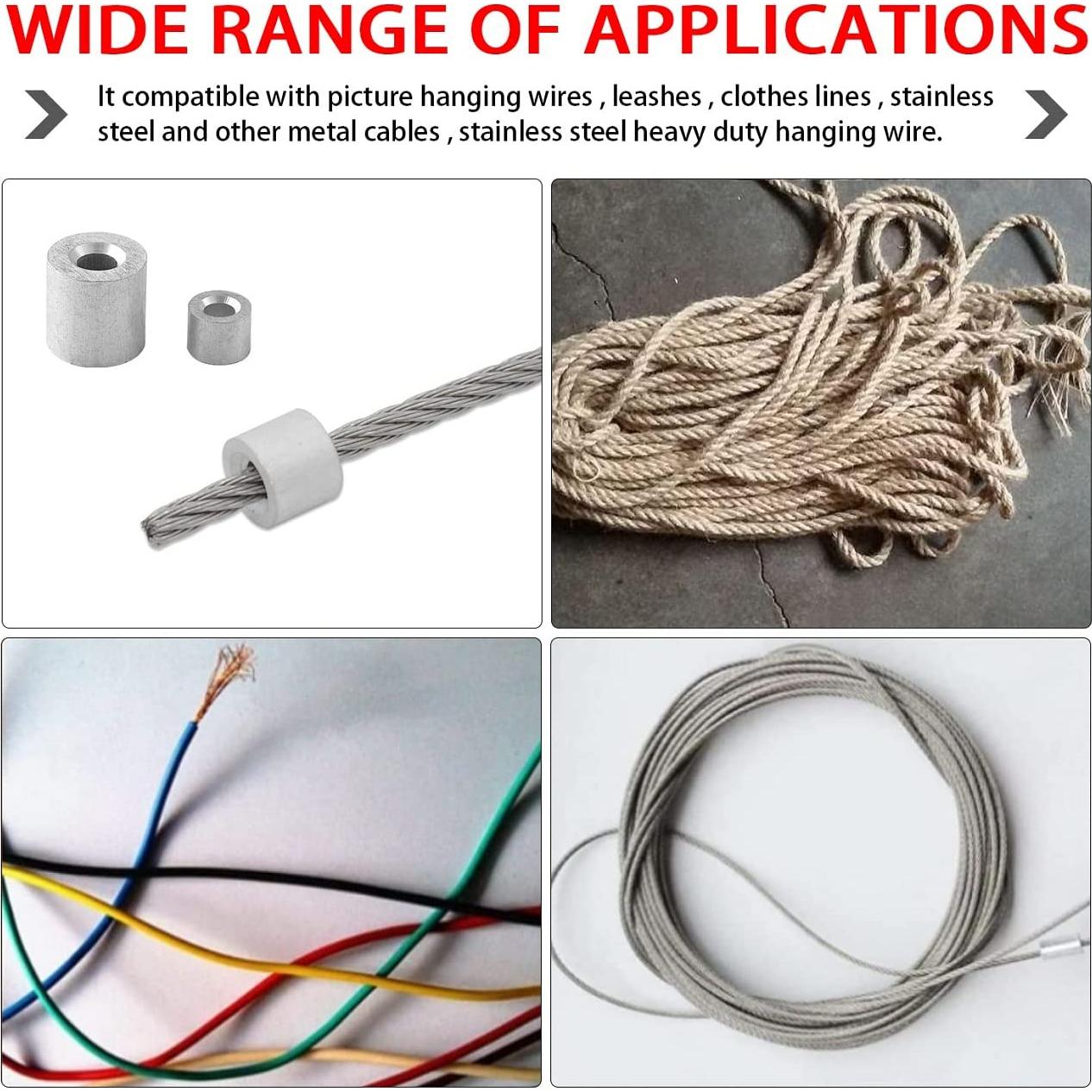 25PCS Manga de Bucle de Crimpado de Aluminio 6mm GZXUNFA