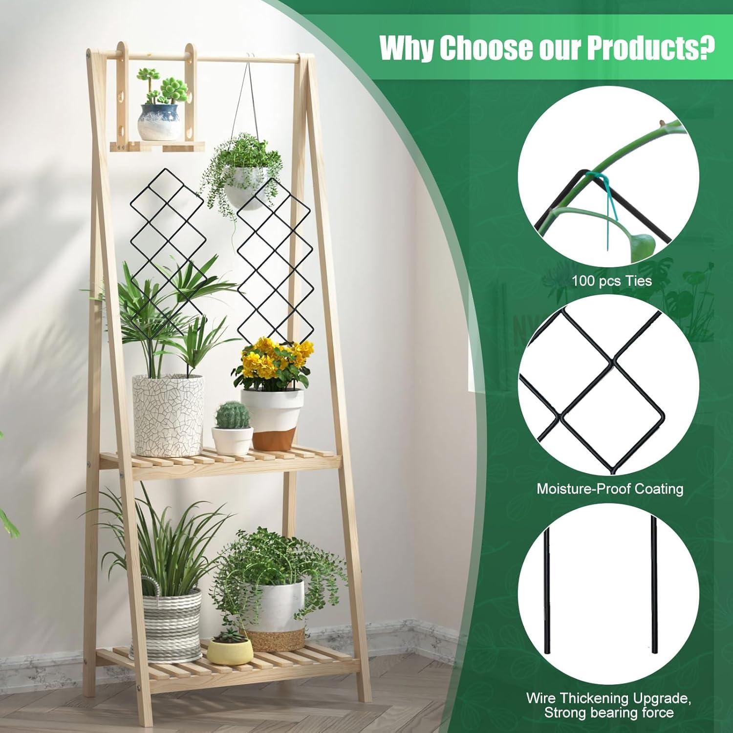 Trellis de Metal WellSign para Plantas Trepadoras 41.5x13 cm