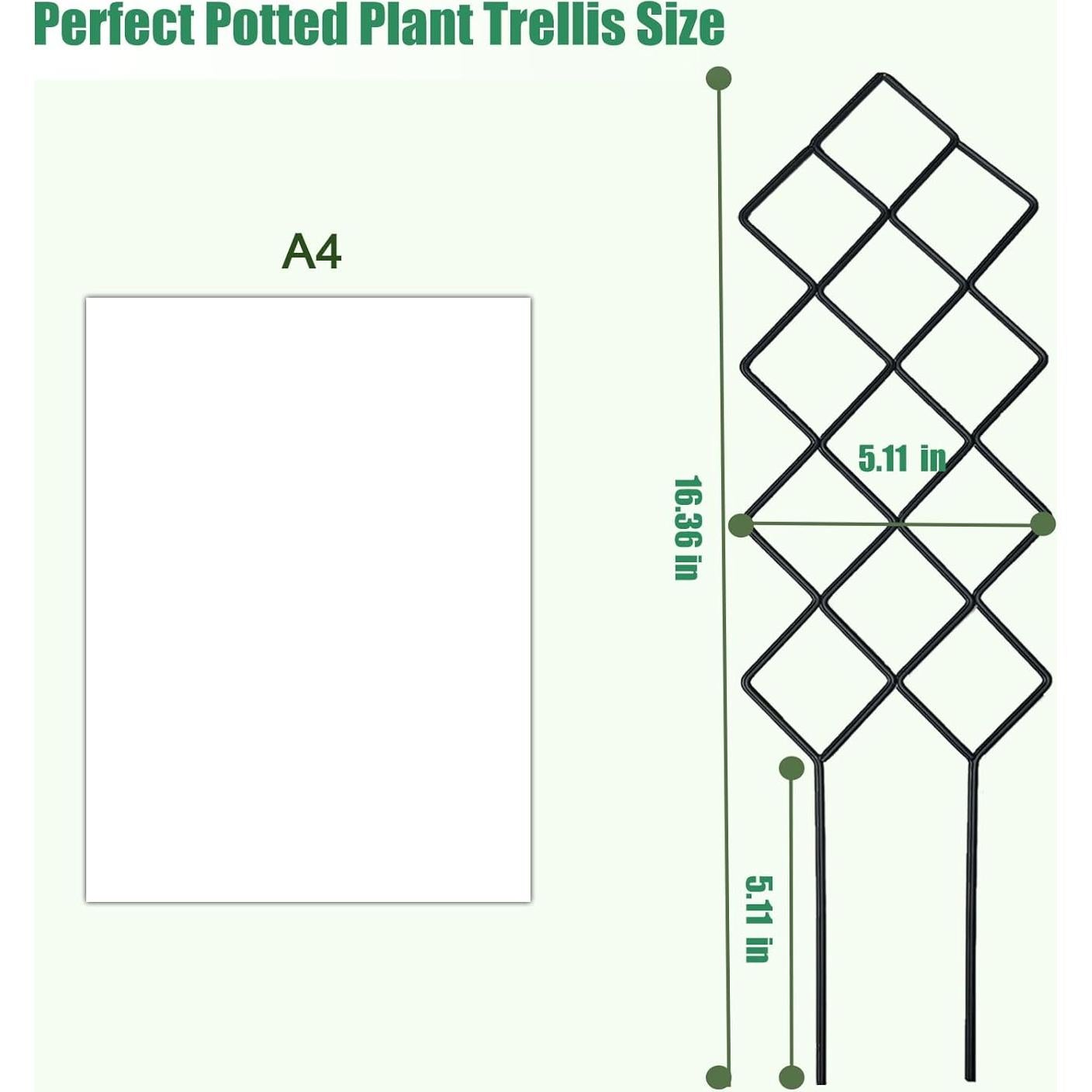 Trellis de Metal WellSign para Plantas Trepadoras 41.5x13 cm