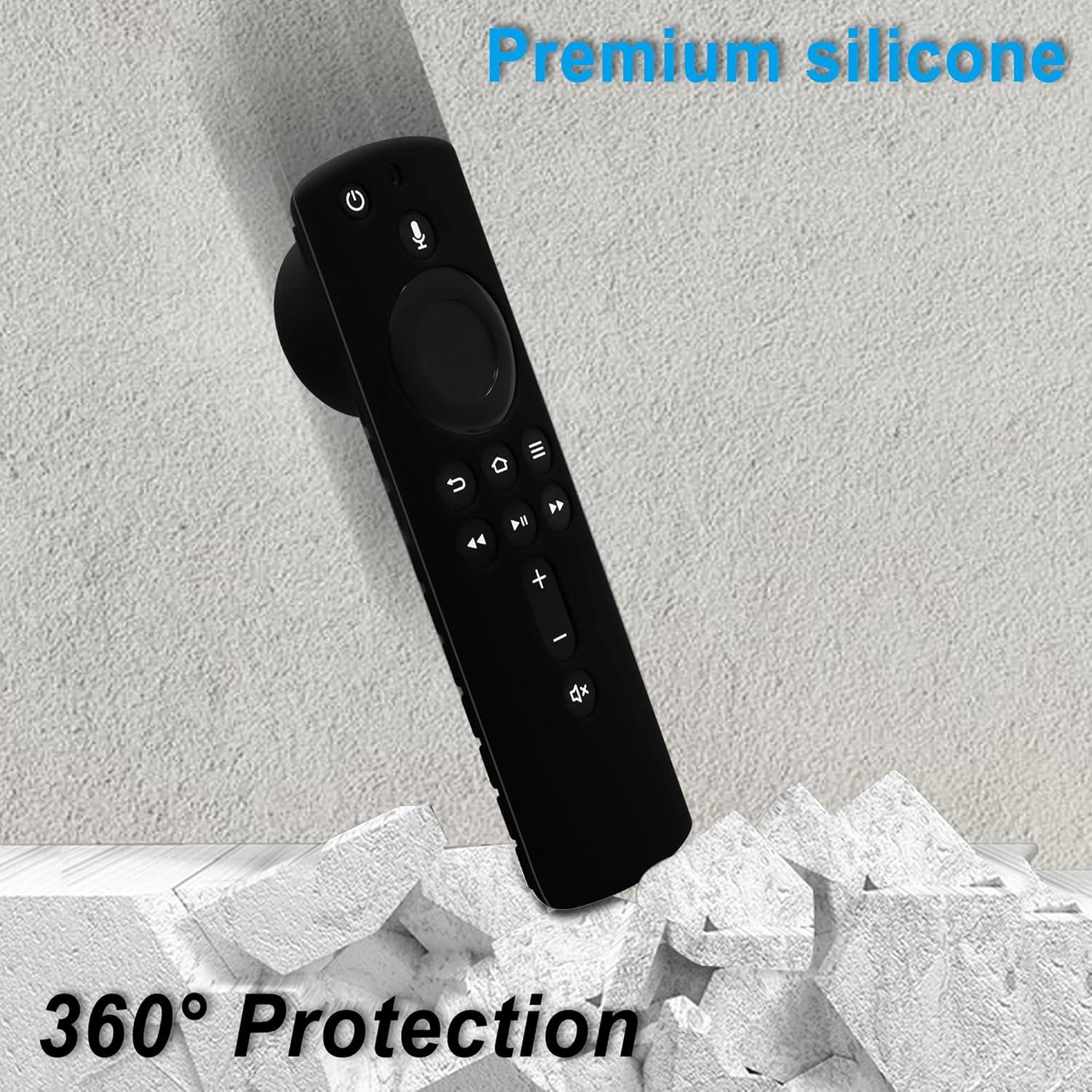 Funda de Silicona Geiomoo para Air Tag y Fire TV Stick 4K - Negro