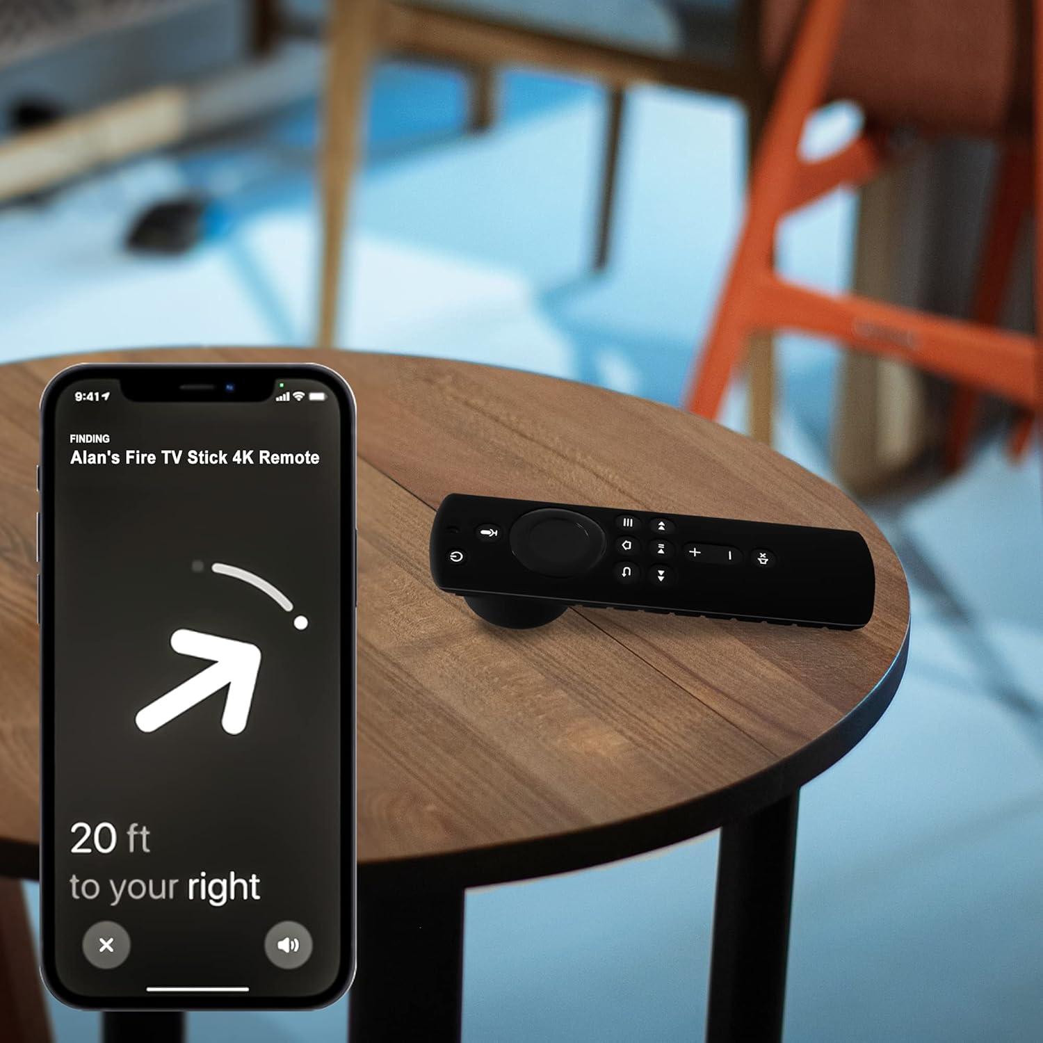 Funda de Silicona Geiomoo para Air Tag y Fire TV Stick 4K - Negro